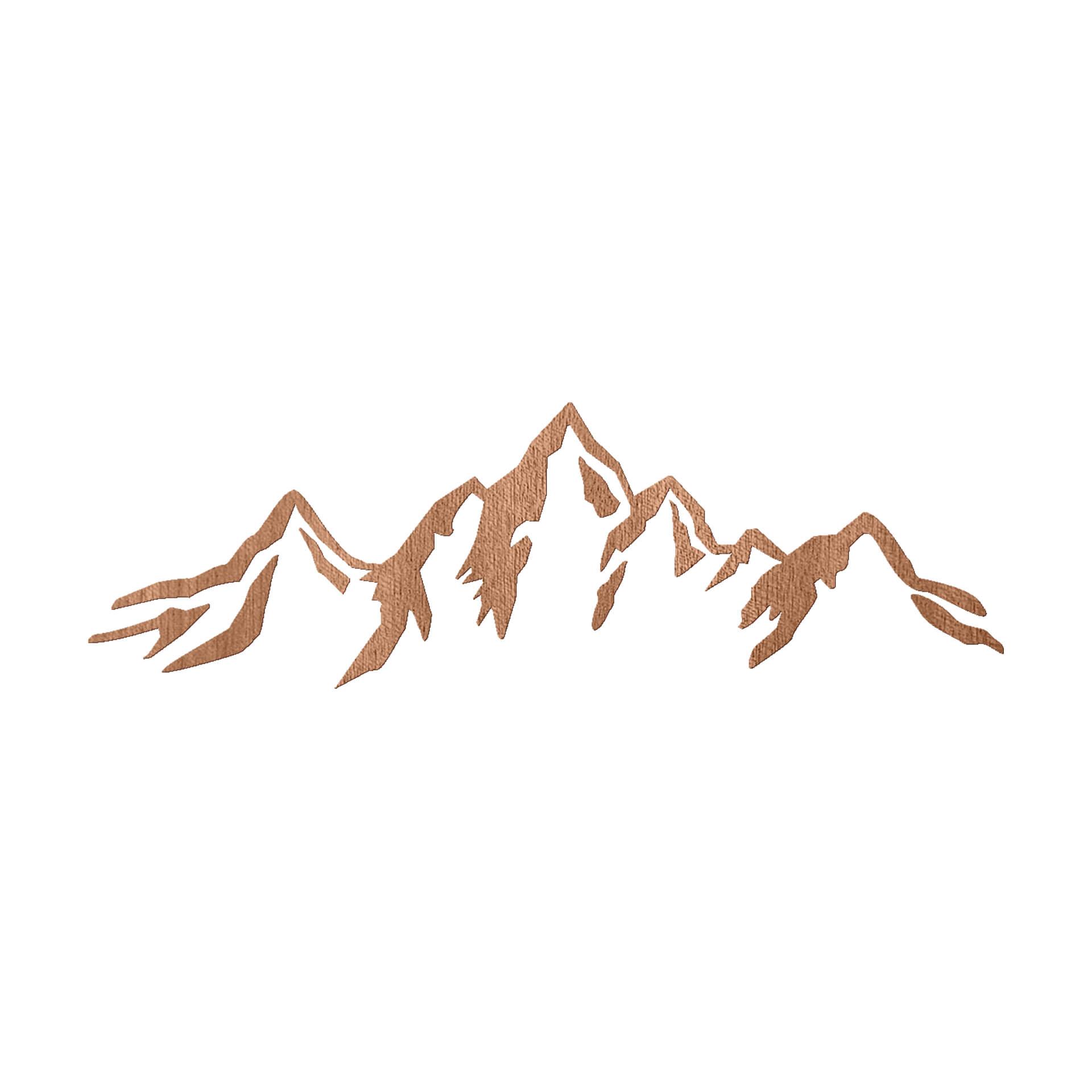 Decoración en madera caoba - puzzle montaña