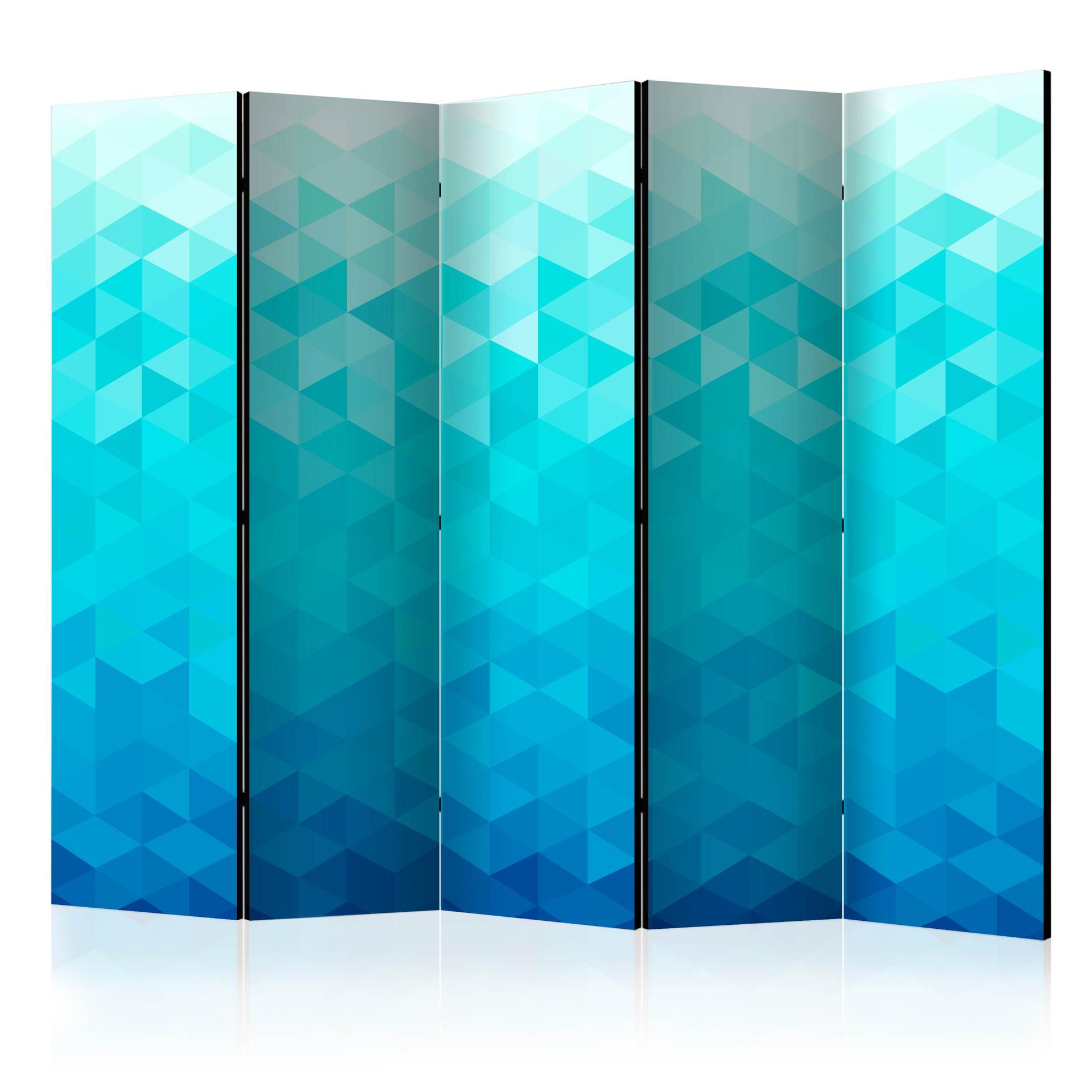 Divisorio per sala - Pixel blu azzurro, 3 pezzi