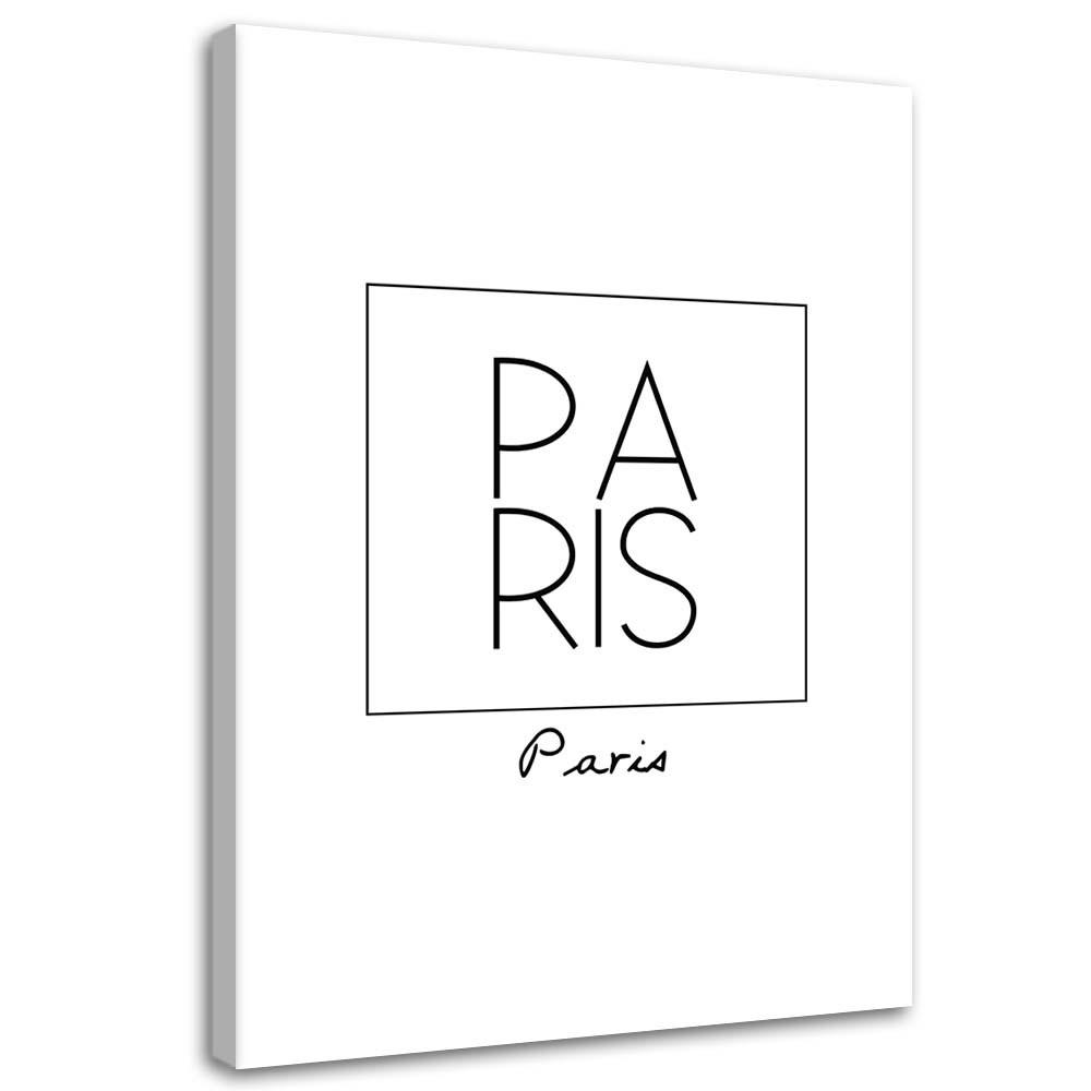 Canvasbillede, Gravure Paris med inskription