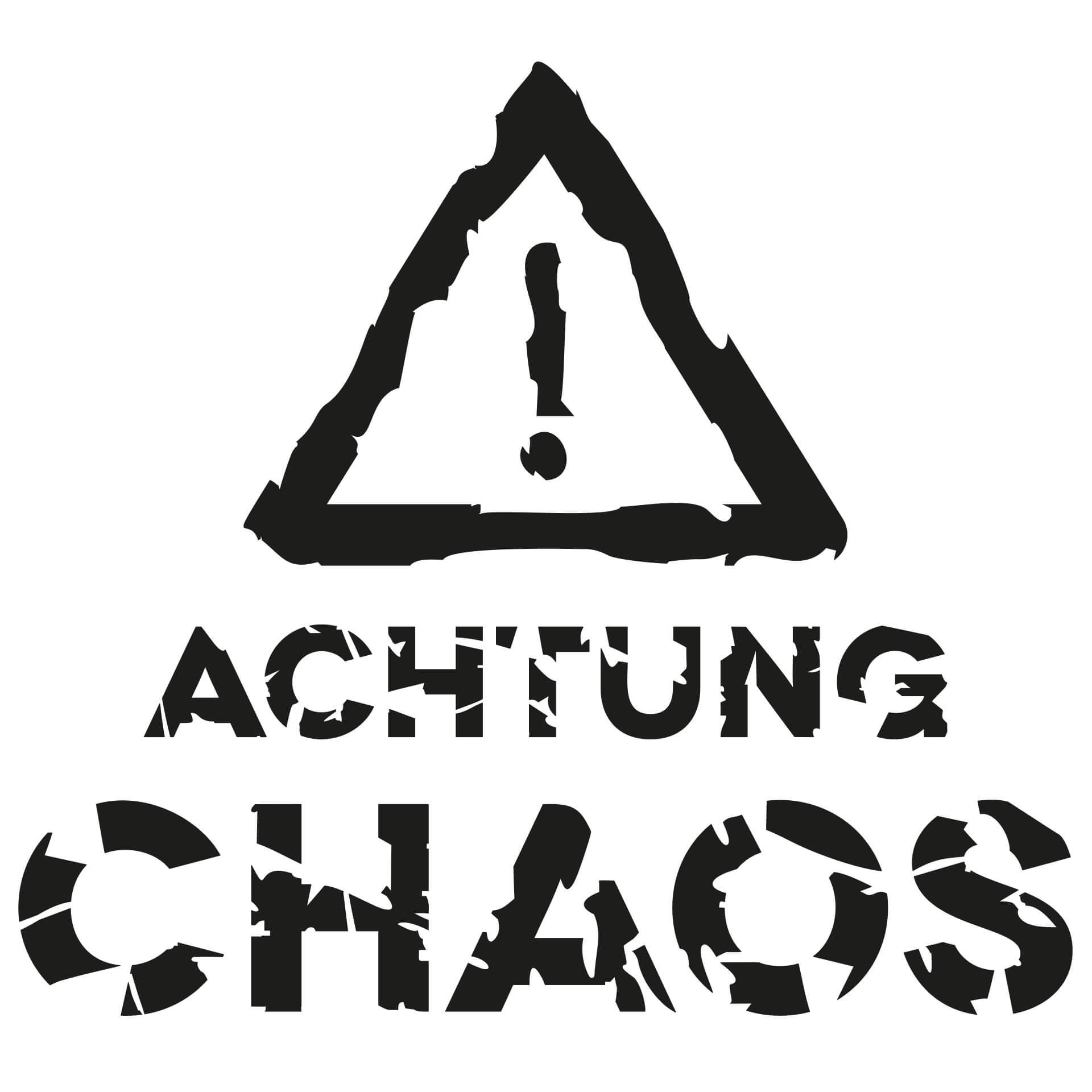 Wandtattoo Achtung Chaos