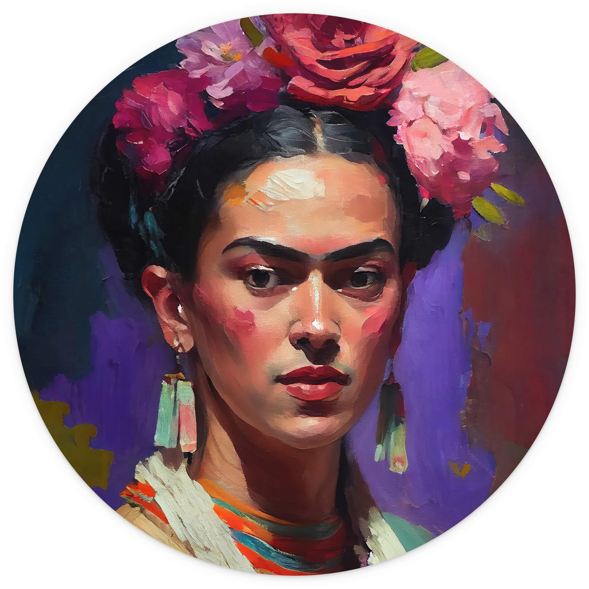Behangcirkel Treechild - Portret van Frida - vliesbehang/zelfklevend vliesbehang