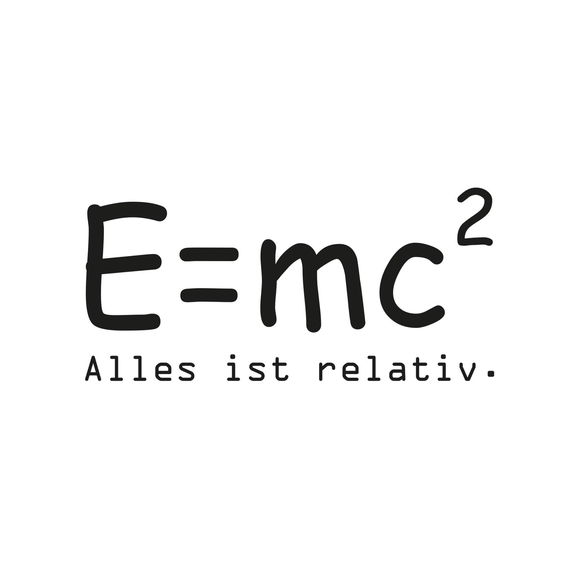 Wandtattoo E=mc² - Alles ist relativ.