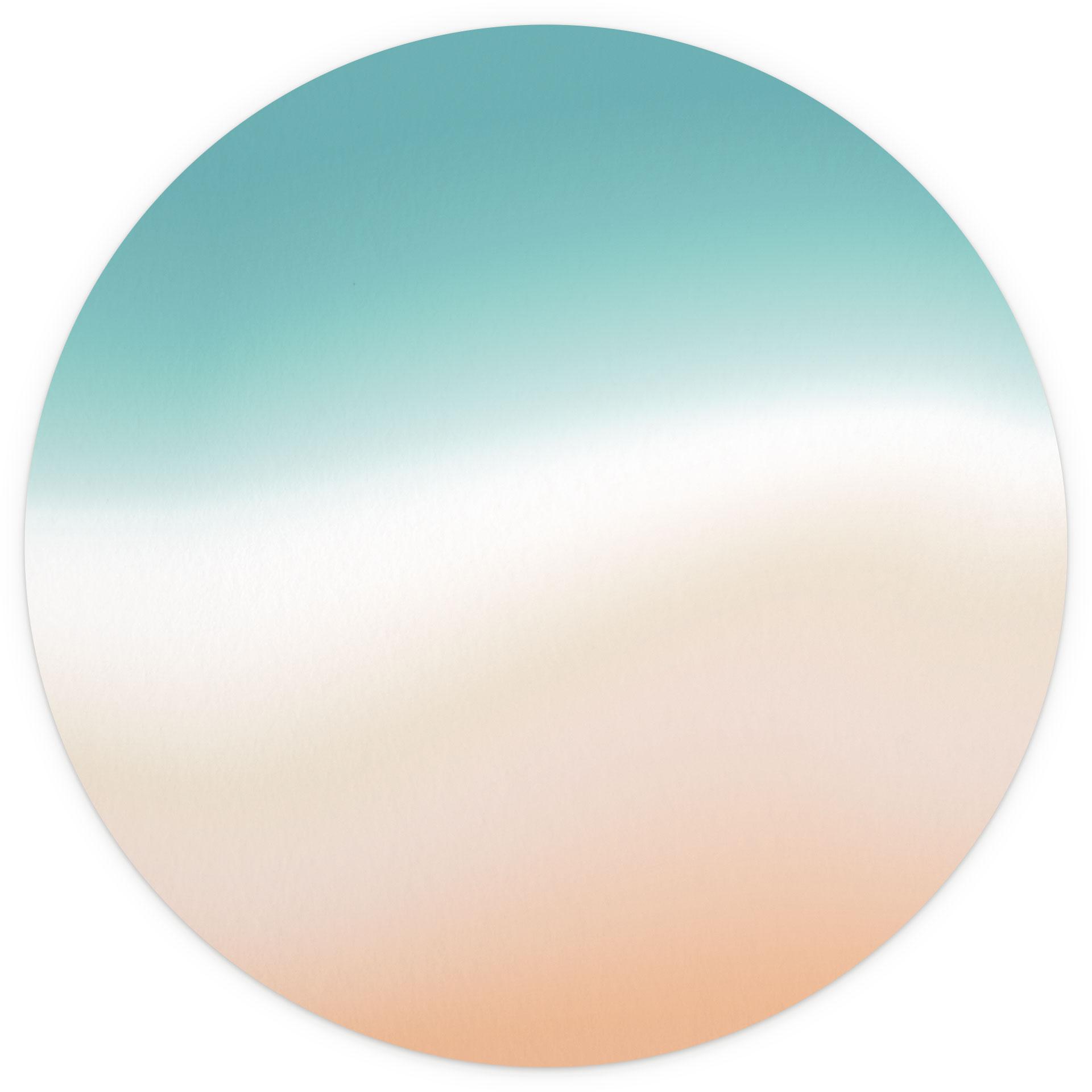 Behangcirkel Ombre - Golven op het strand - vliesbehang/zelfklevend vliesbehang