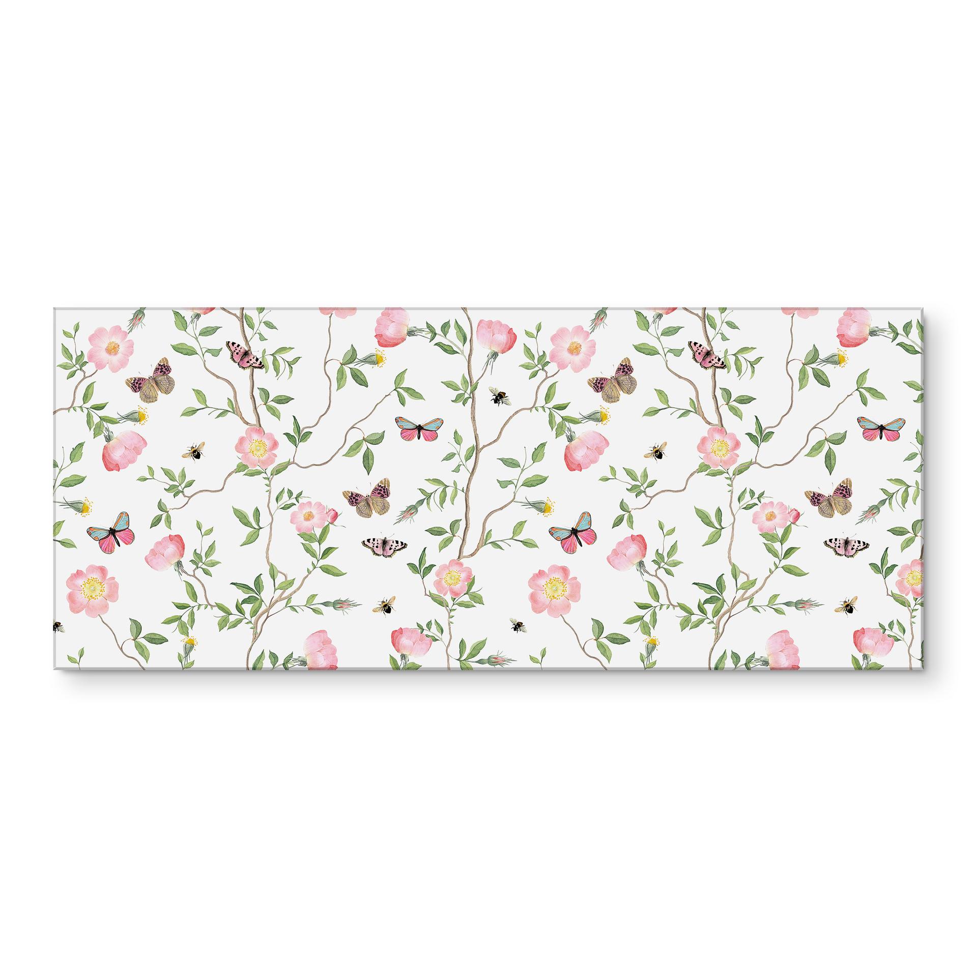 Küchenrückwand Rosa Christrosen im Frühling - UN Designs
