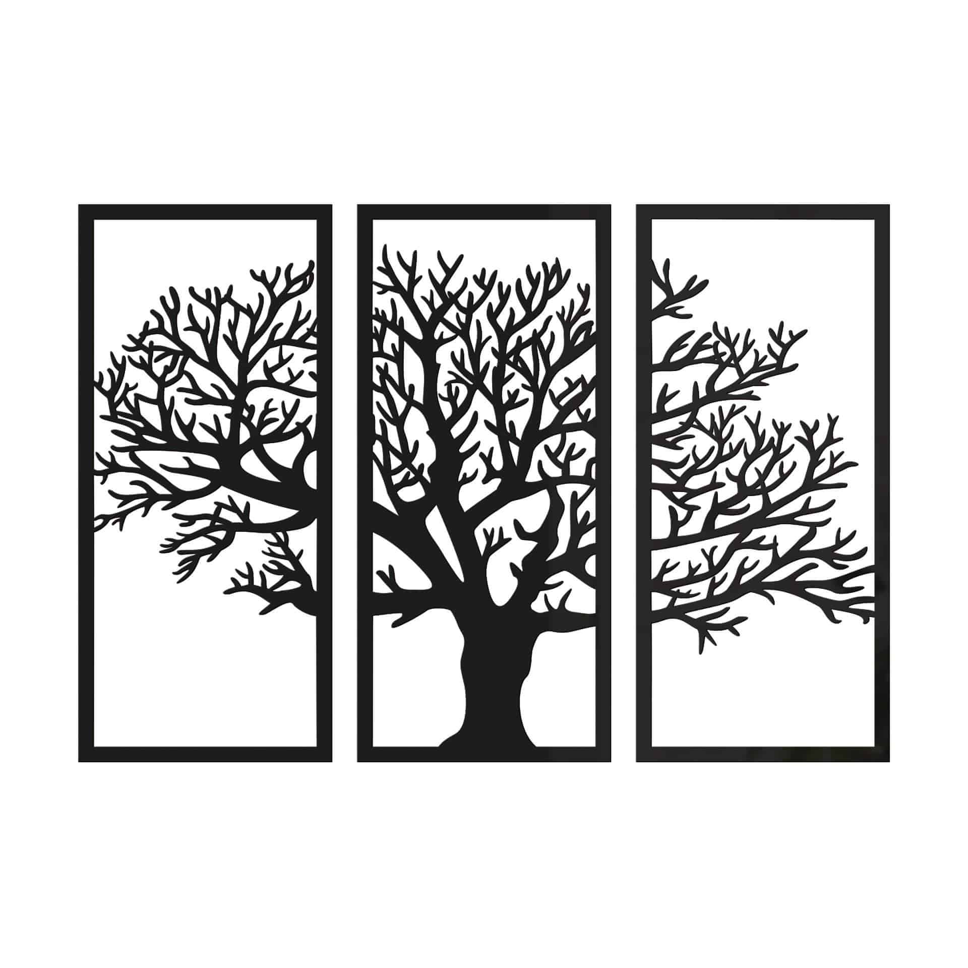 Decoración acrílica árbol set 3 piezas