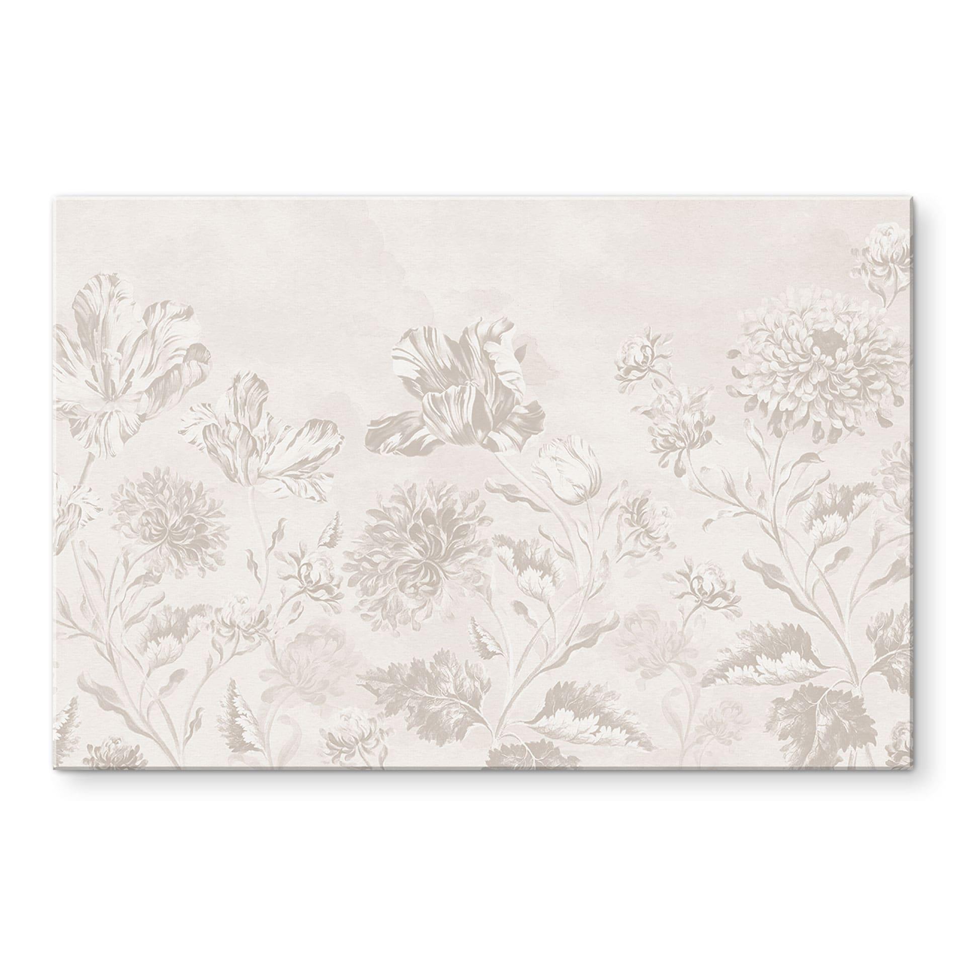 Akrylbillede Wildflowers i kridtlook Greige - Bloomery Decor