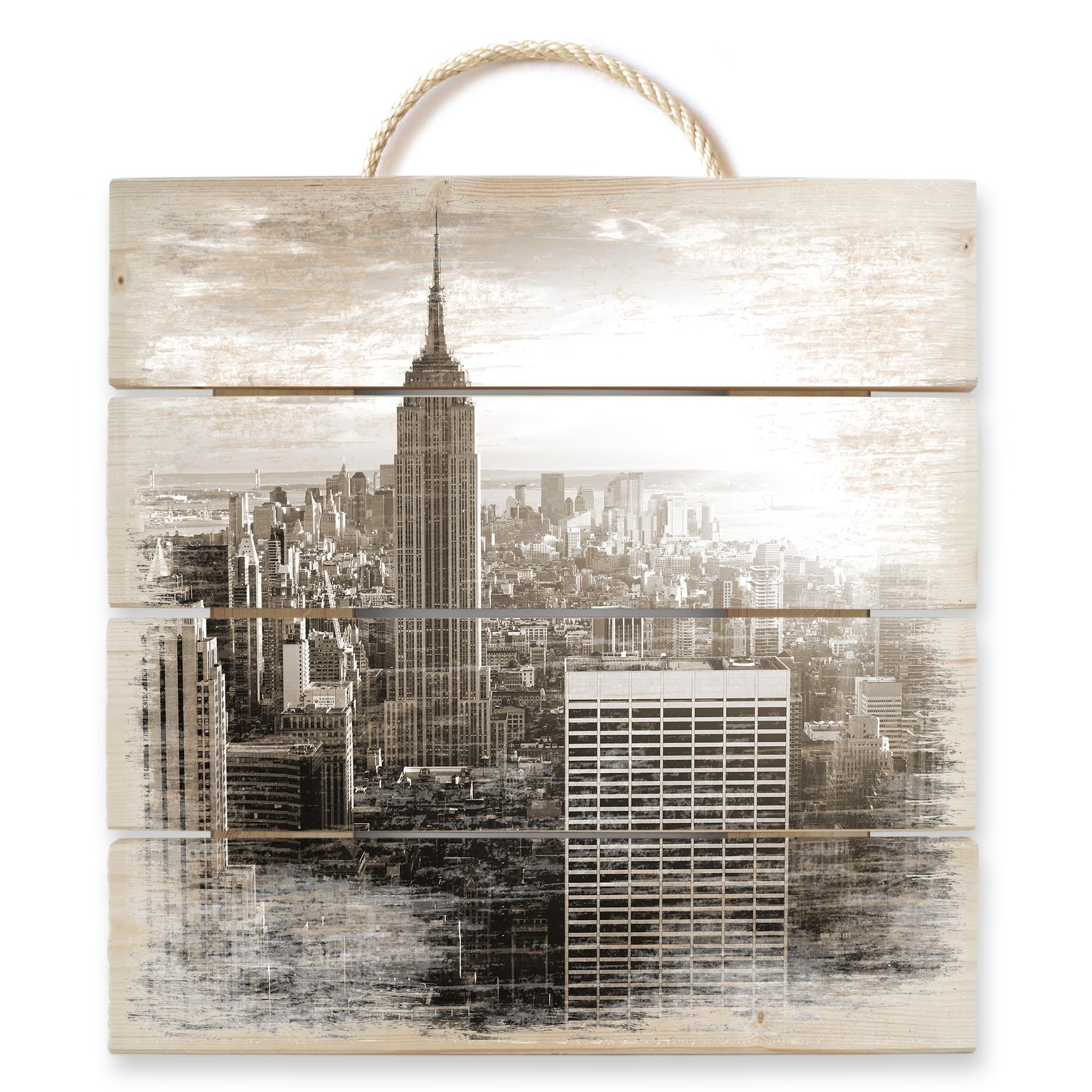 Cuadro de madera The Empire State Building - 40x41,5 cm