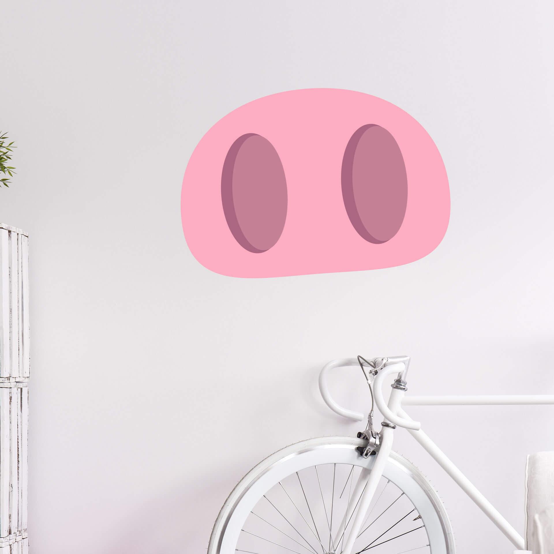 Muursticker Emoji Pig Nose