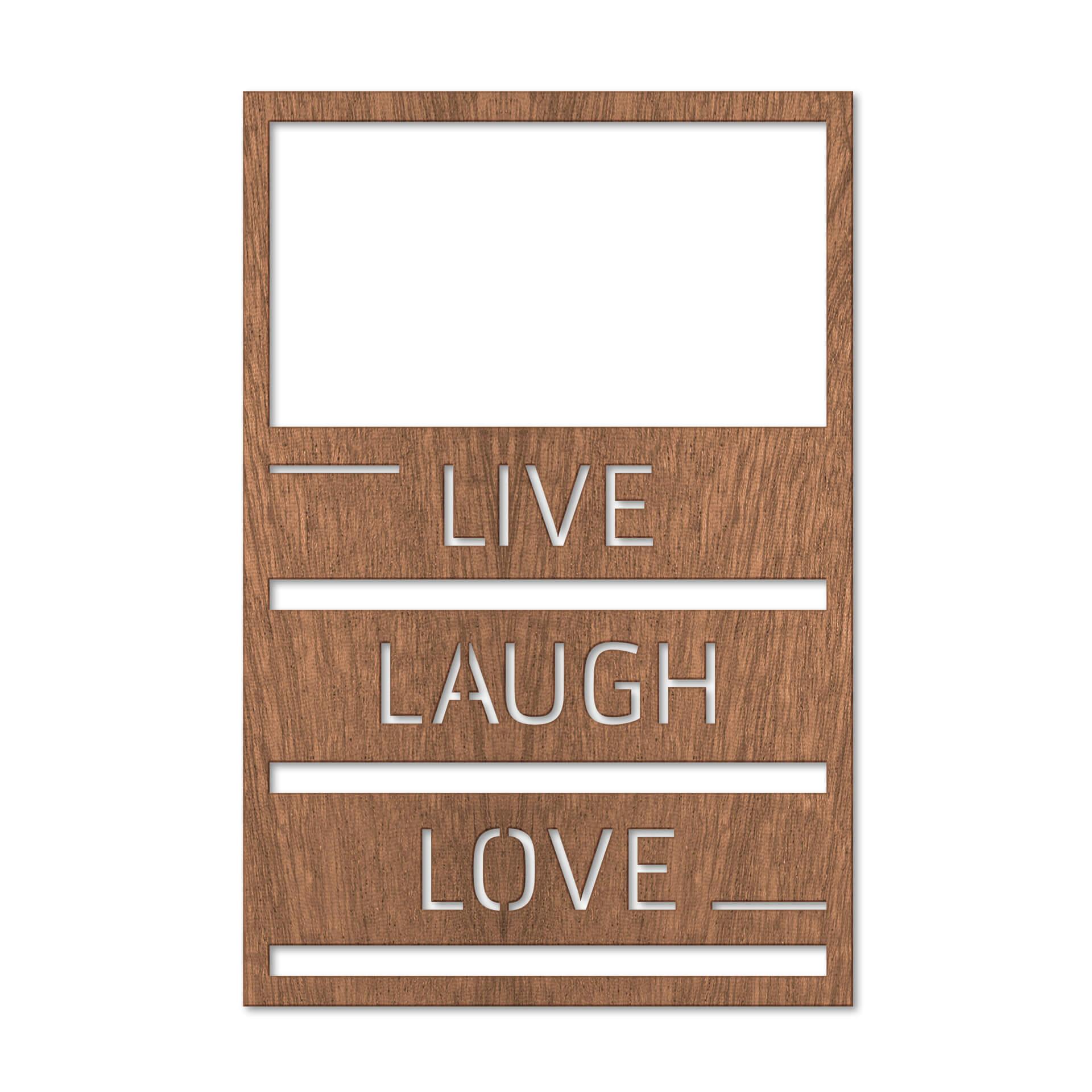Decoro in legno - Live Laugh Love