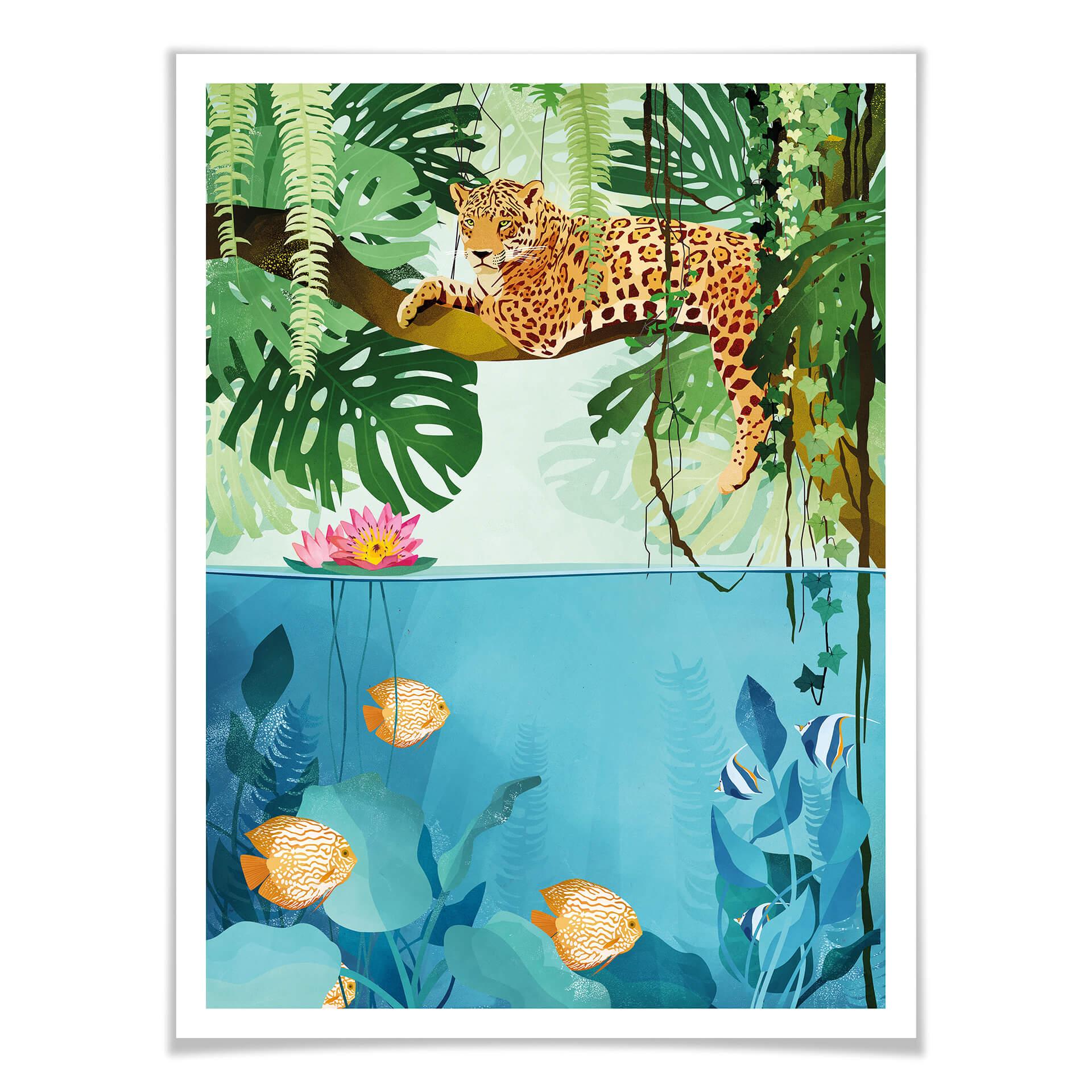 Póster Goed Blauw - Tigre en la jungla