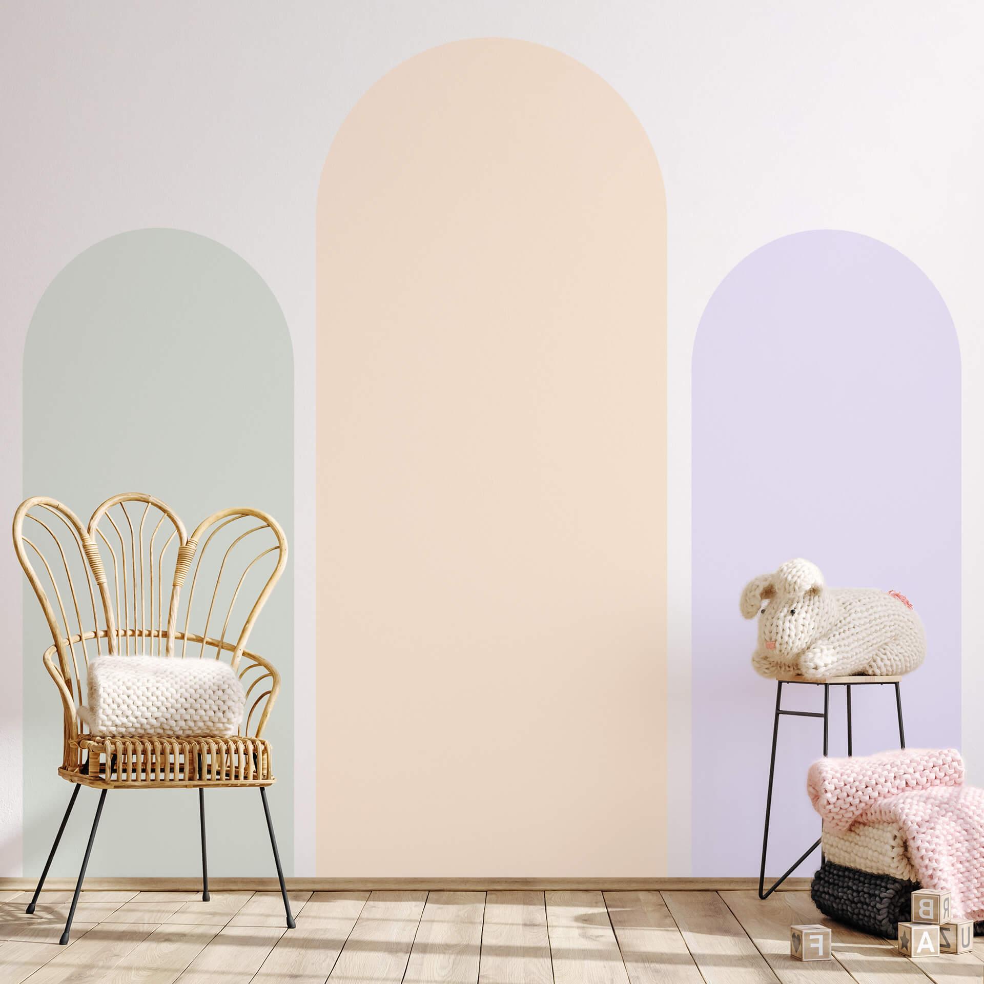 Wallsticker Rundbue smal - sand