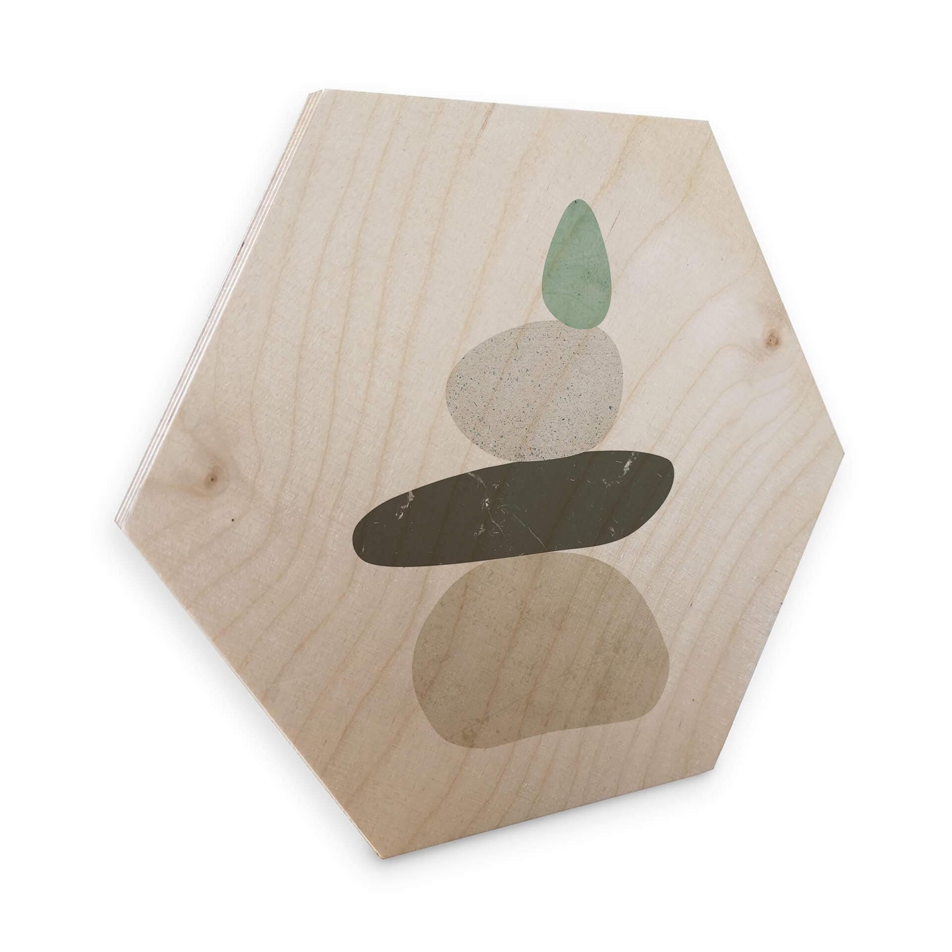 Hexagone - Placage bois de bouleau - Nouveauprints - Pebbles 3