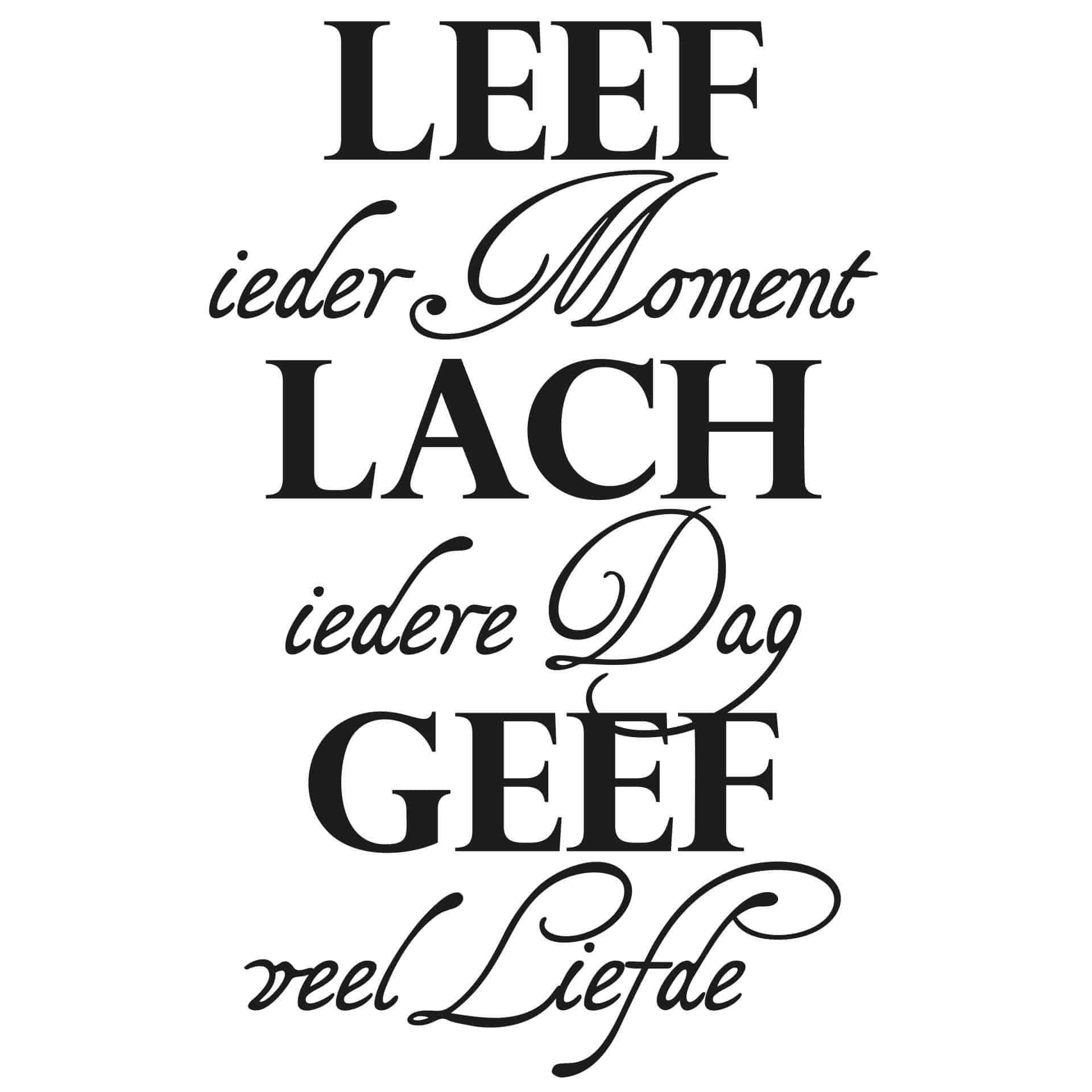 Wandtattoo Leef ieder moment...2