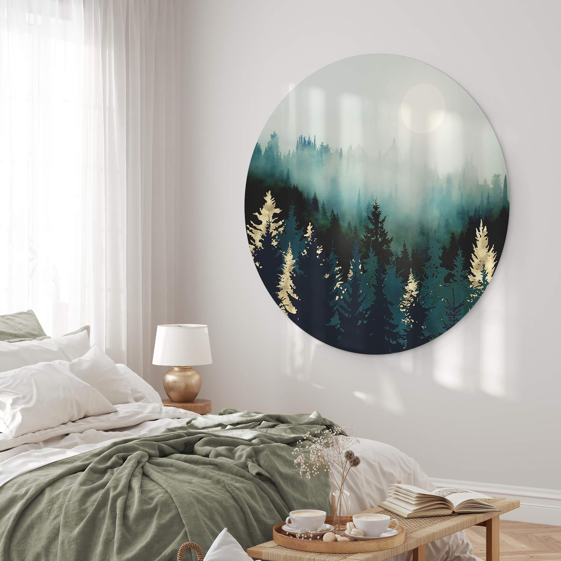 Wandcirkel SpaceFrog Designs - Mistig Bos