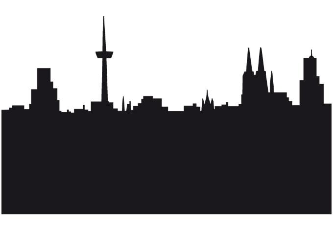 Fensterdekor Köln Skyline