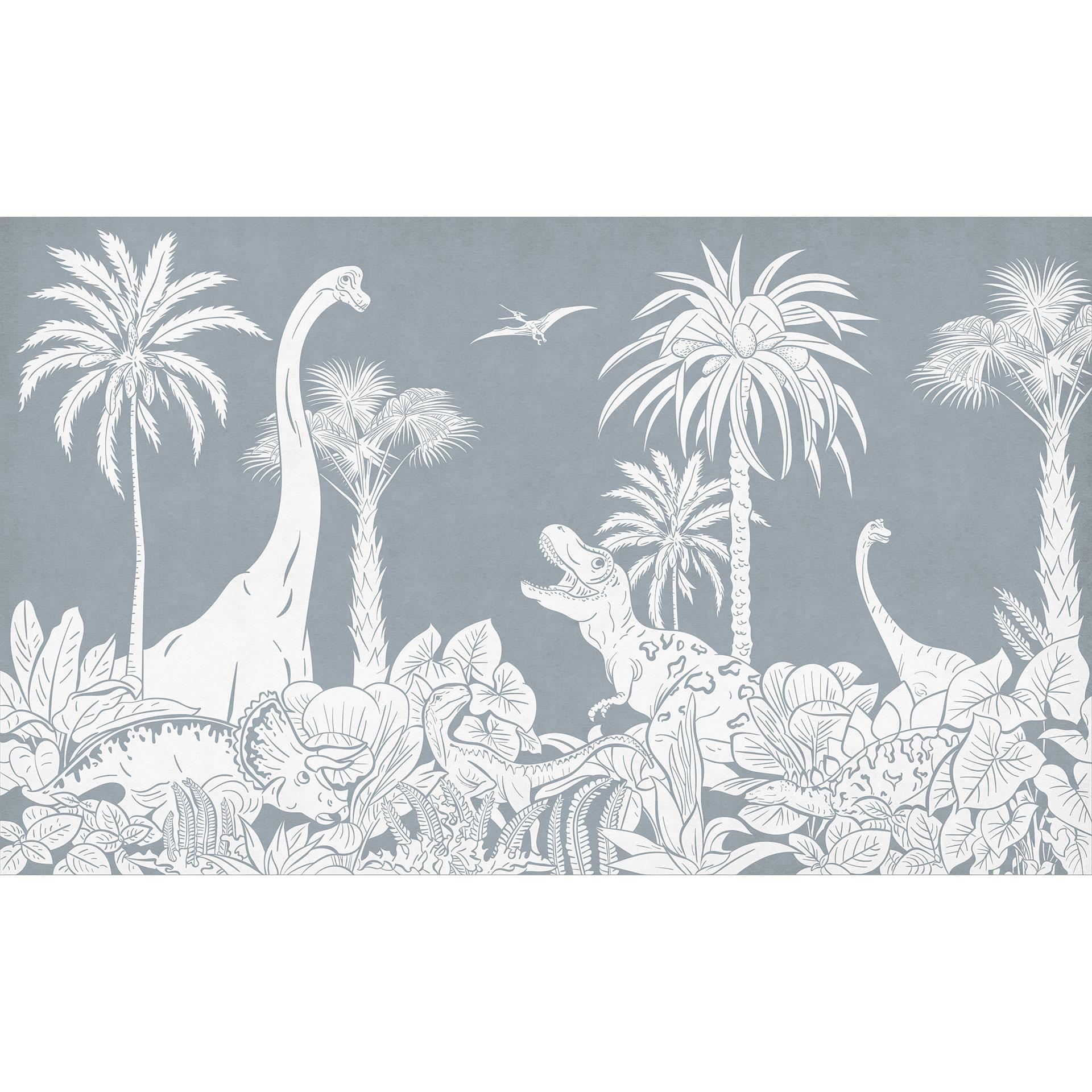 Fototapete Im Land der Dinosaurier - Blau - Kikki Belle