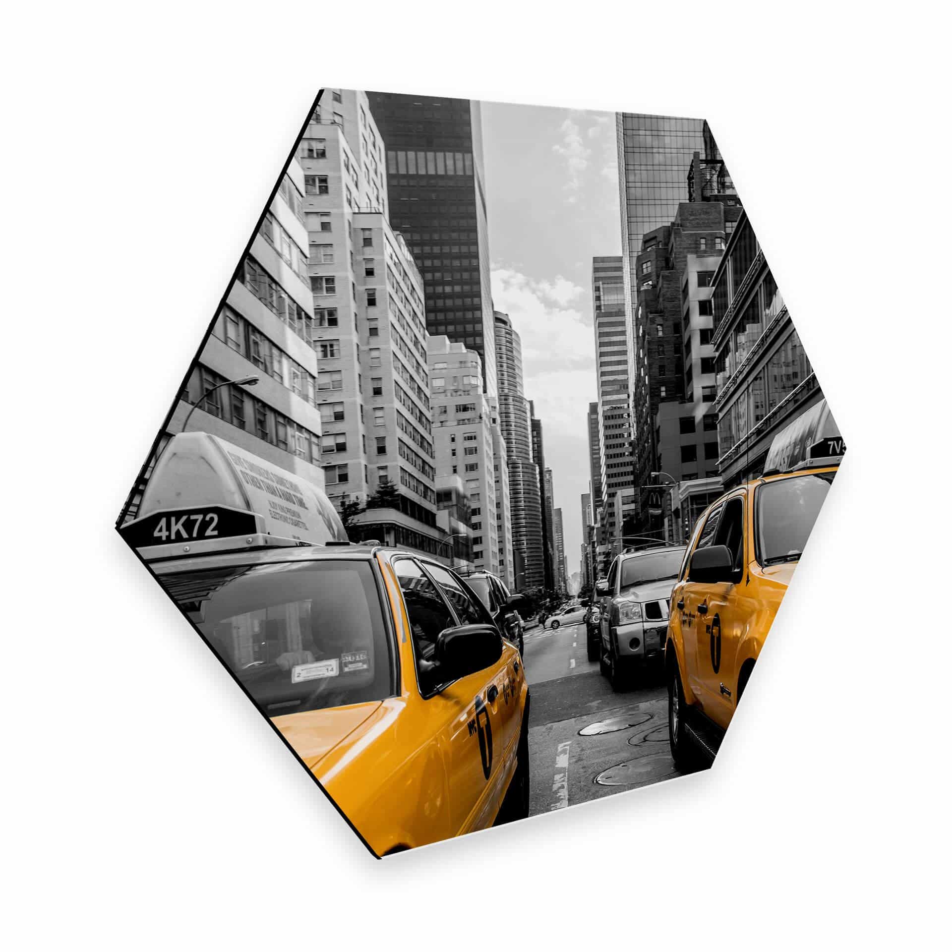 Hexagon alu-dibond - Streets in New York City