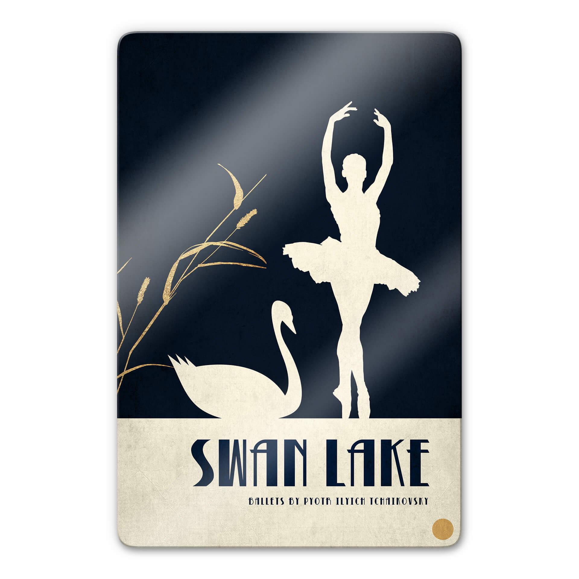Tableau en verre Kubistika - Le lac des cygnes - Swan Lake