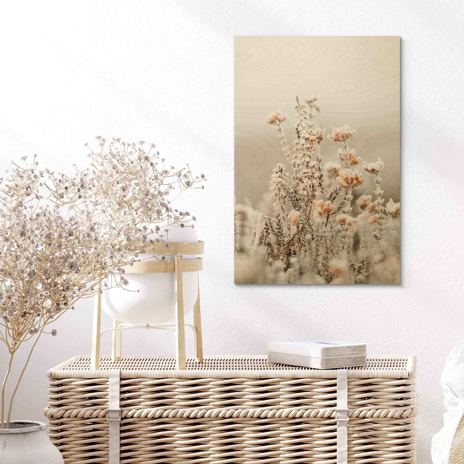 Holzbild Annie - Eisblüten