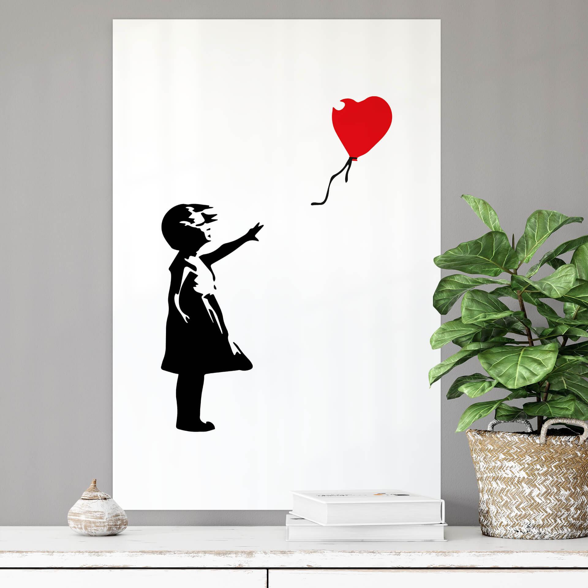 Vægprint Banksy - Pigen med den røde ballon