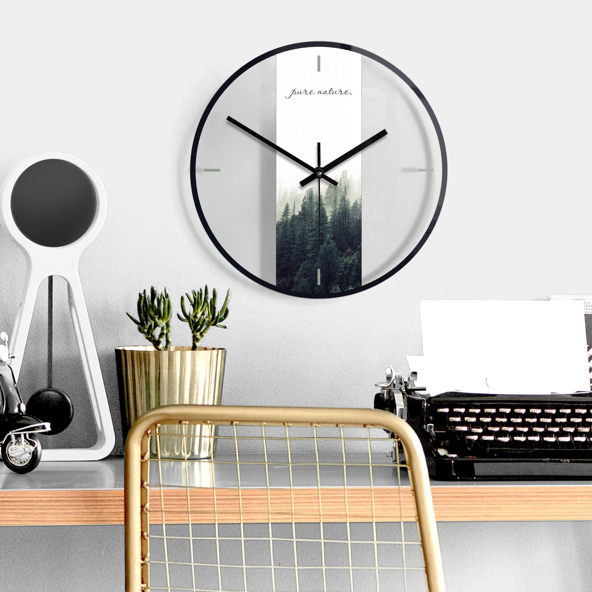 Orologio in vetro - Pure Nature Ø30 cm