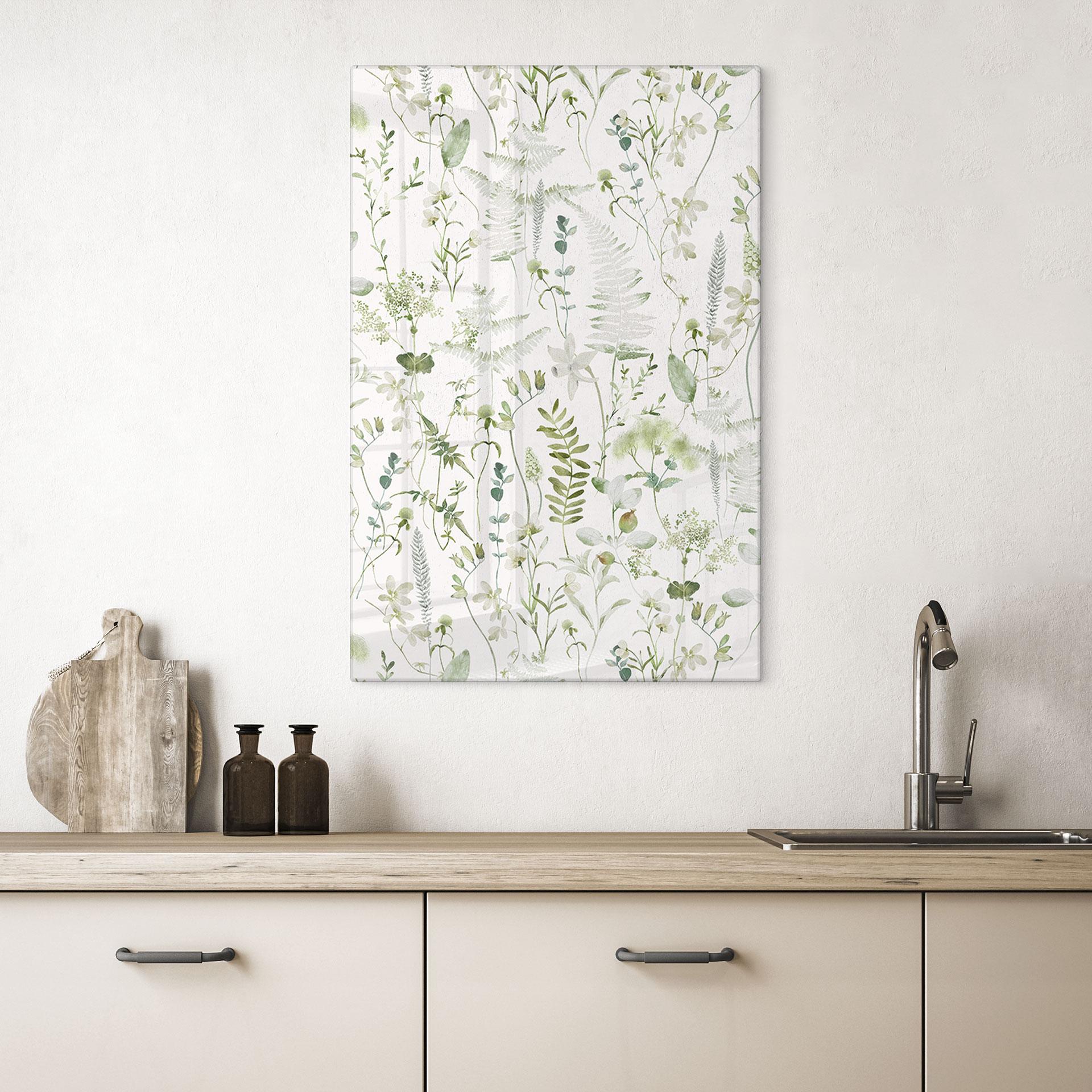 Stampa su vetro Erbe e fiori di campo - UN Designs