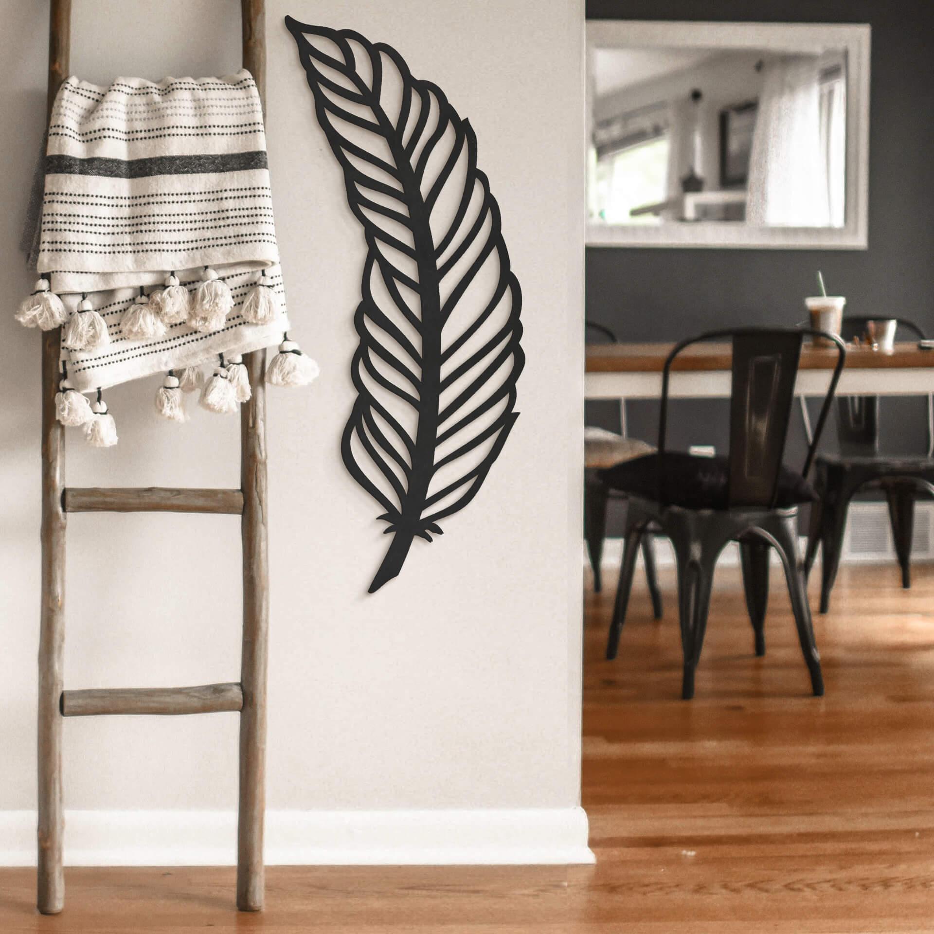 MDF - Decoración en madera - Pluma curvada