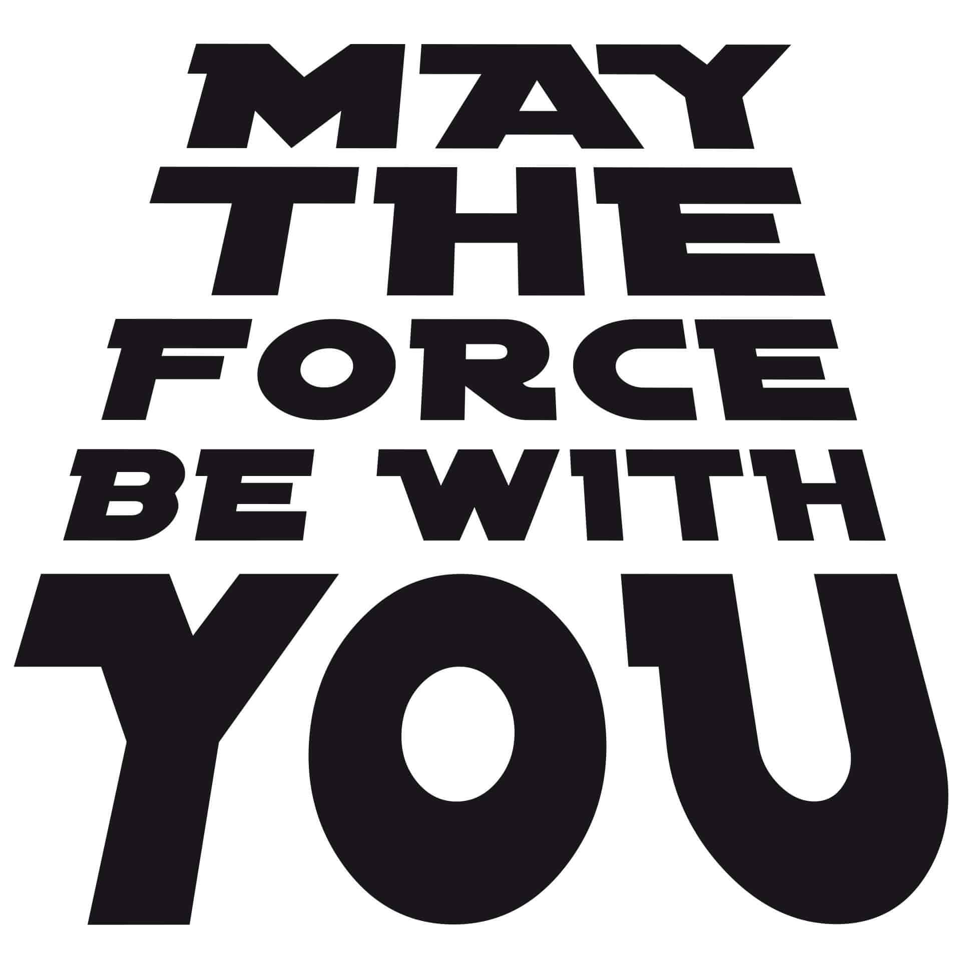 Muursticker May the Force be with you