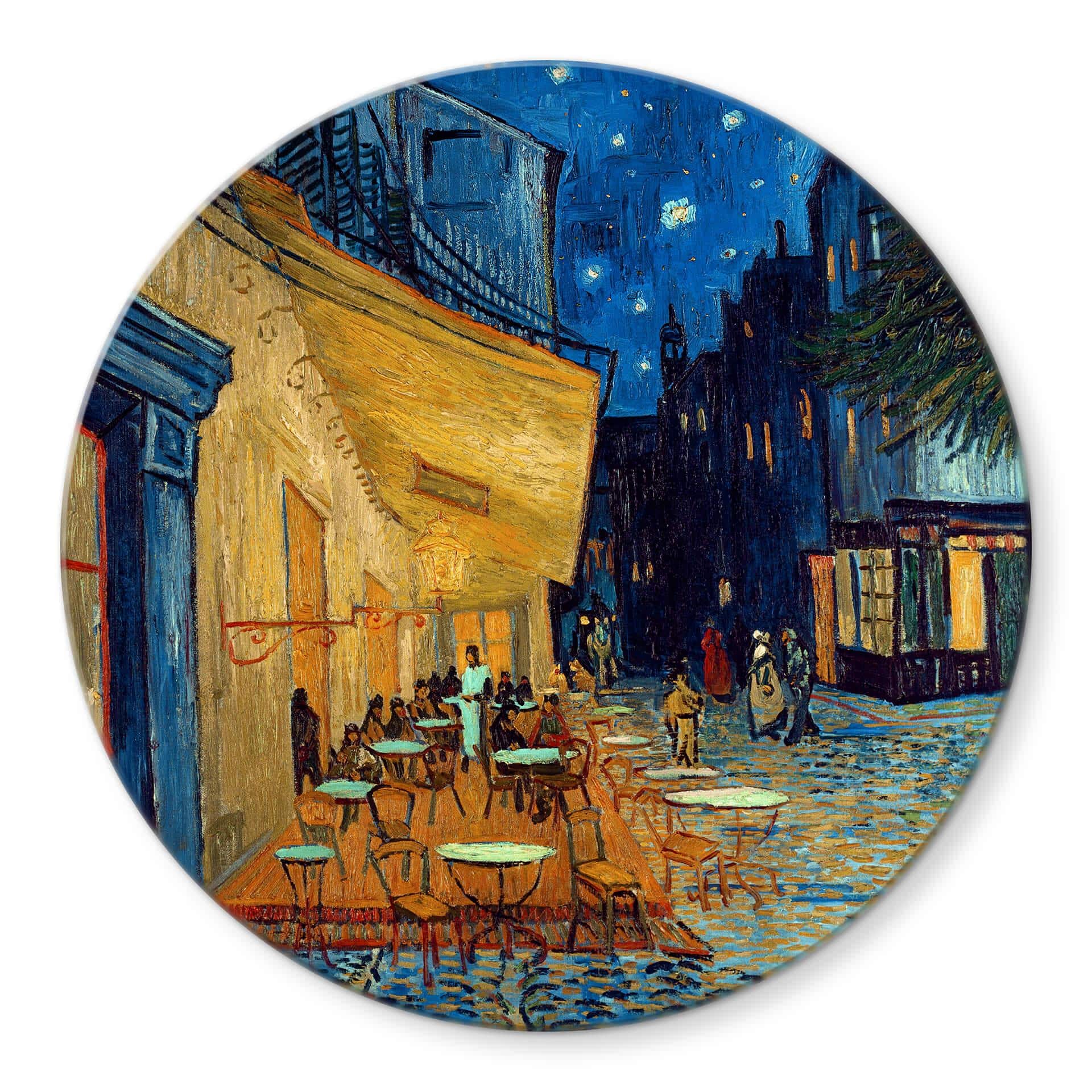 Tableau sur verre van Gogh - Terrasse du Café le soir
