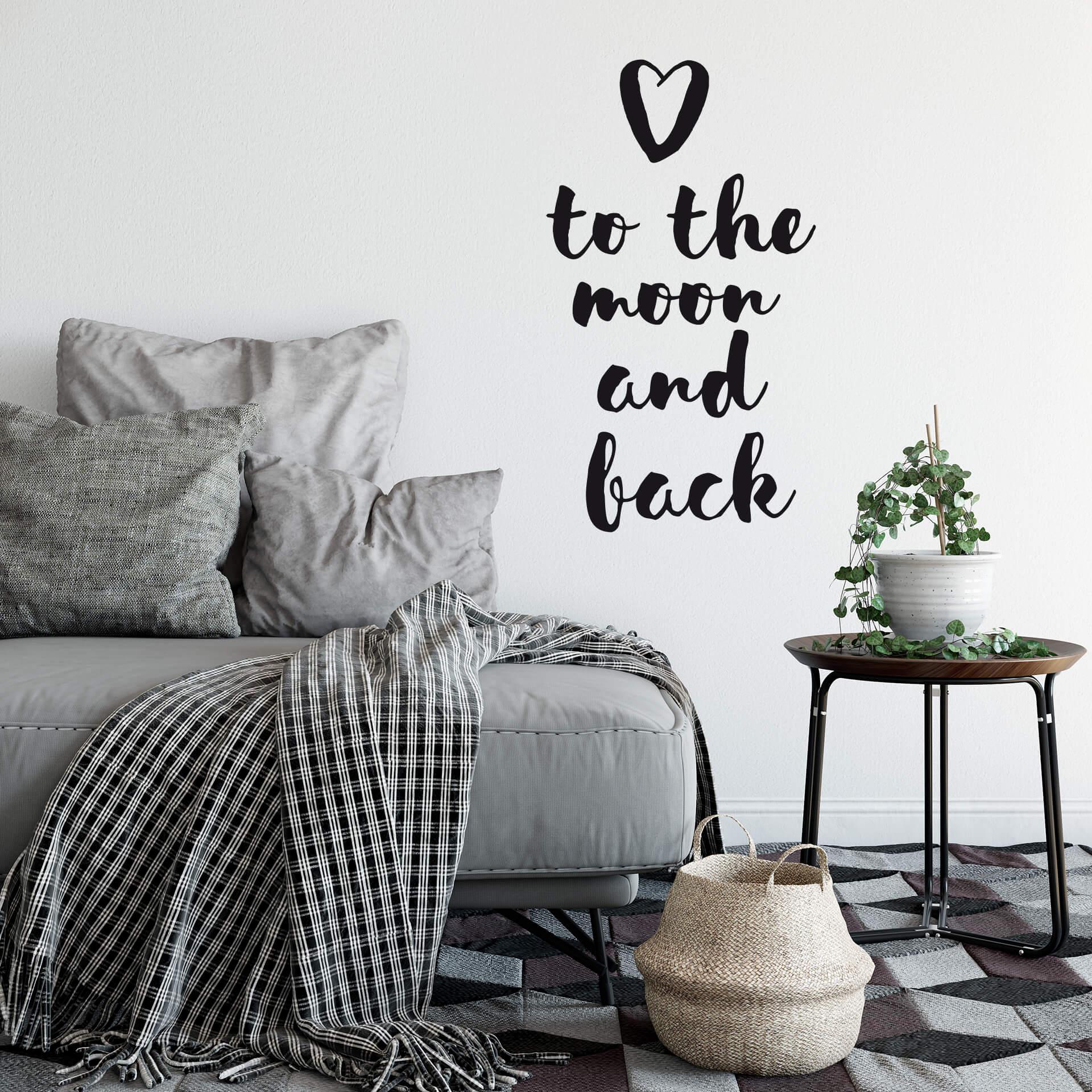 Wandtattoo  - Love to the moon and back