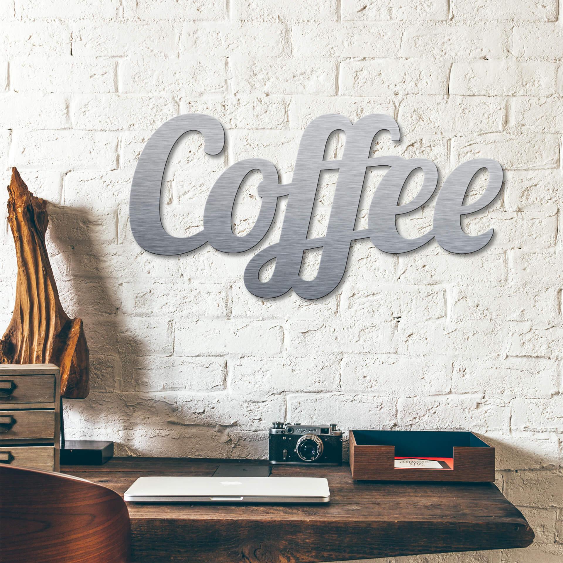 Letras Alu-Dibond - Efecto plata - Café