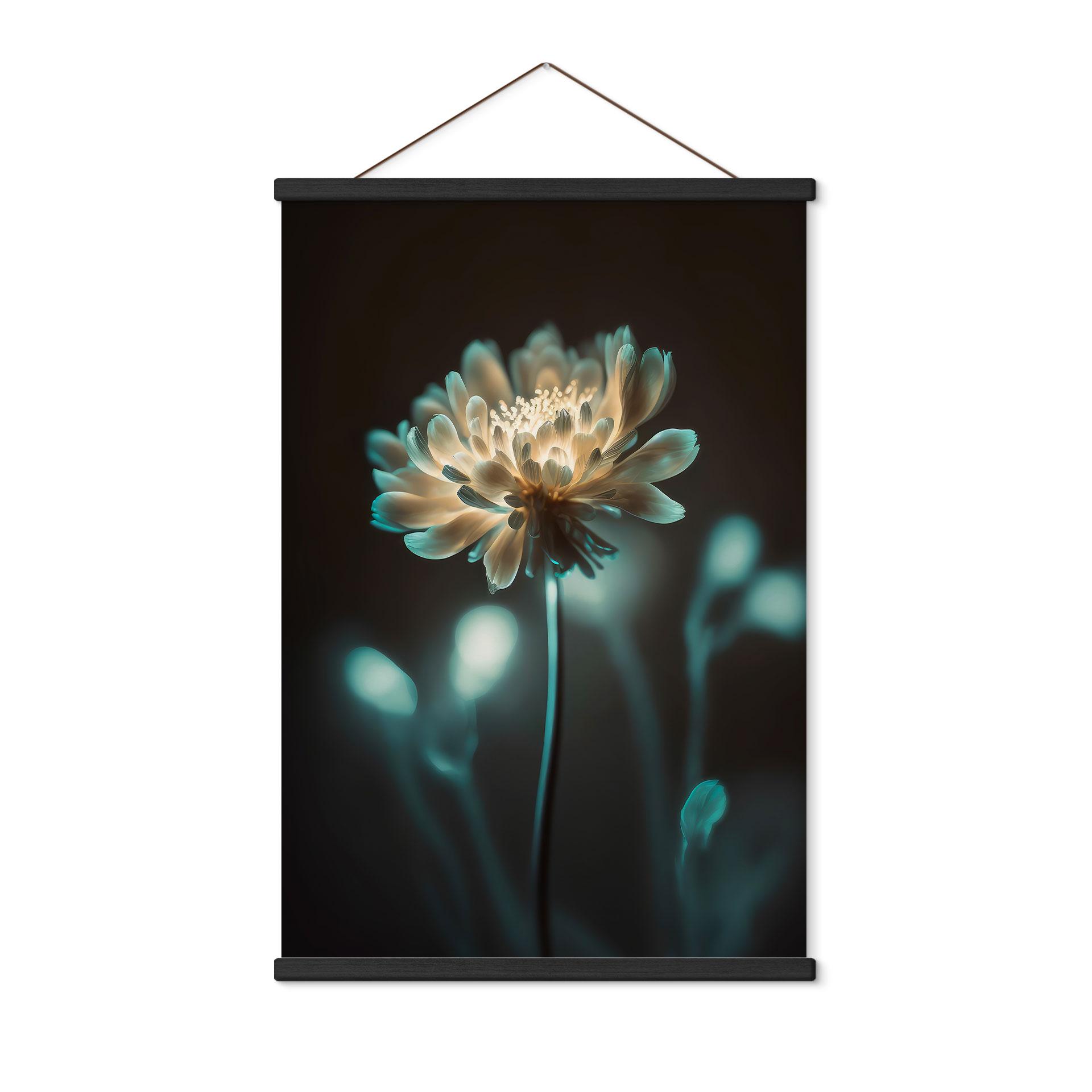Ljus blomma hjärta Textil poster - Treechild