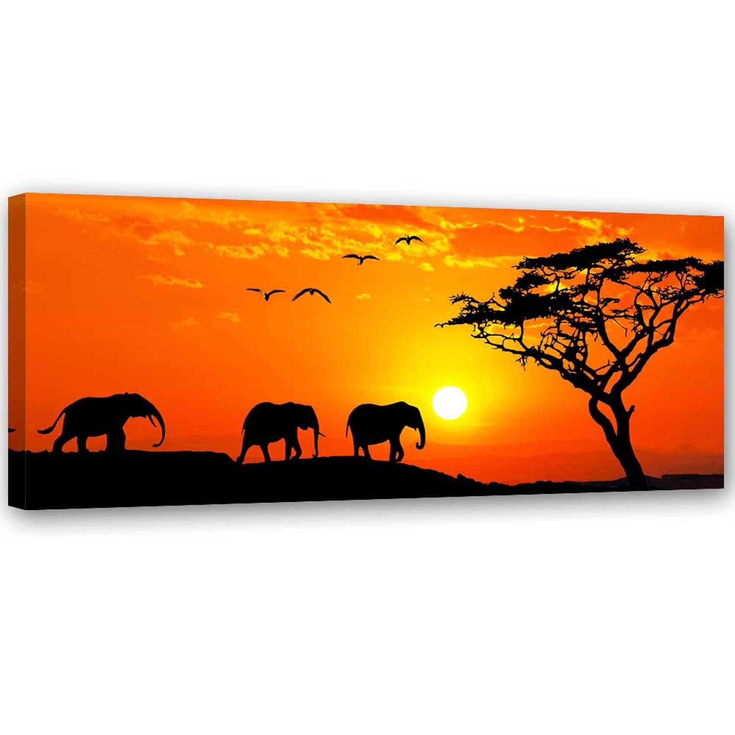 Canvasbillede, Panorama over savannen i Afrika