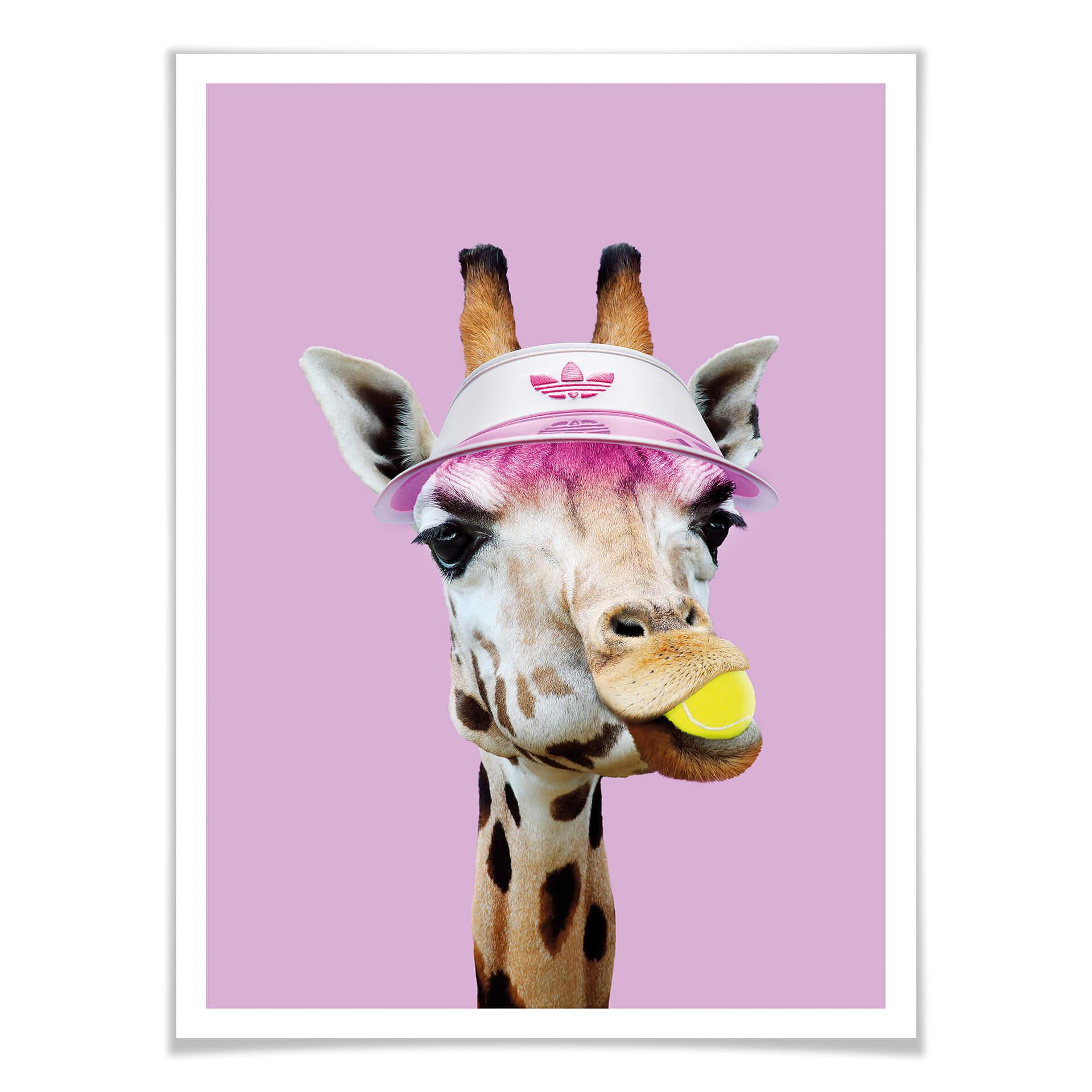 Plakat Loose - Żyrafa tenisowa