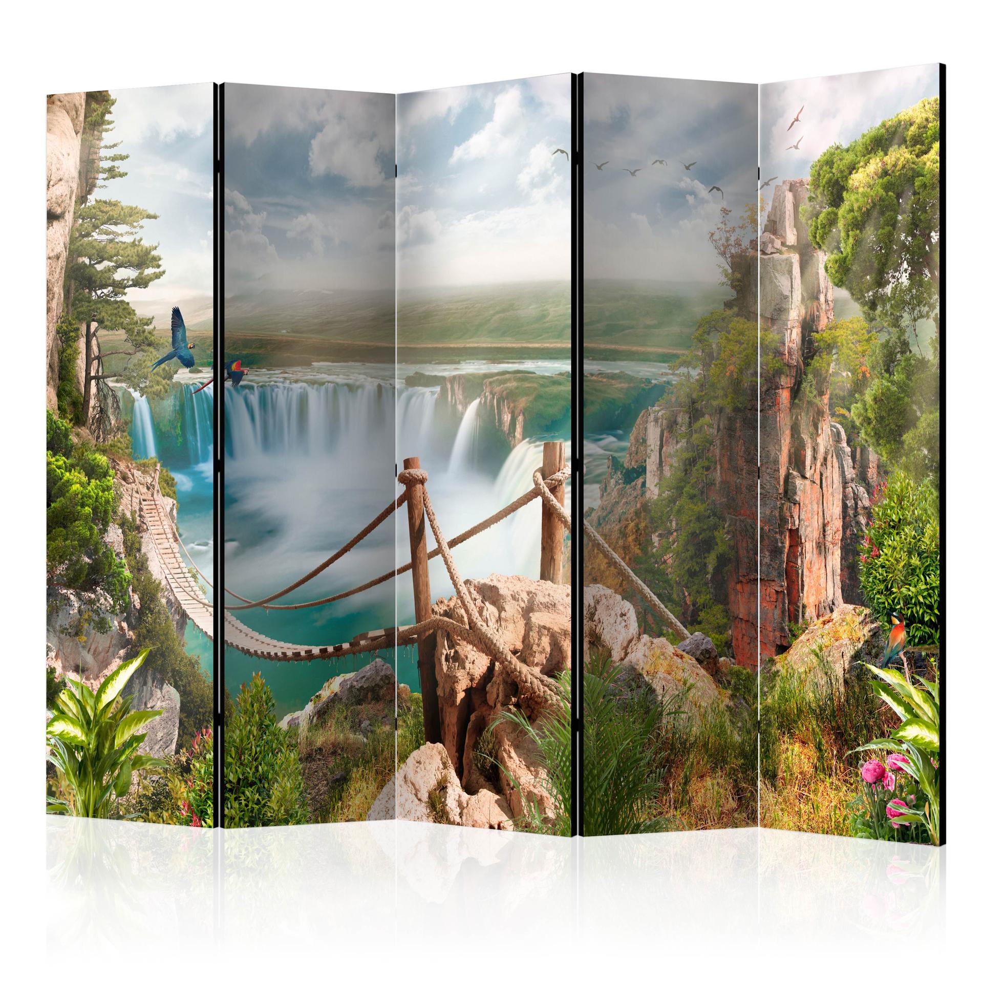 Rumdeler - Skjult paradis , 5-delt - 225x172 cm