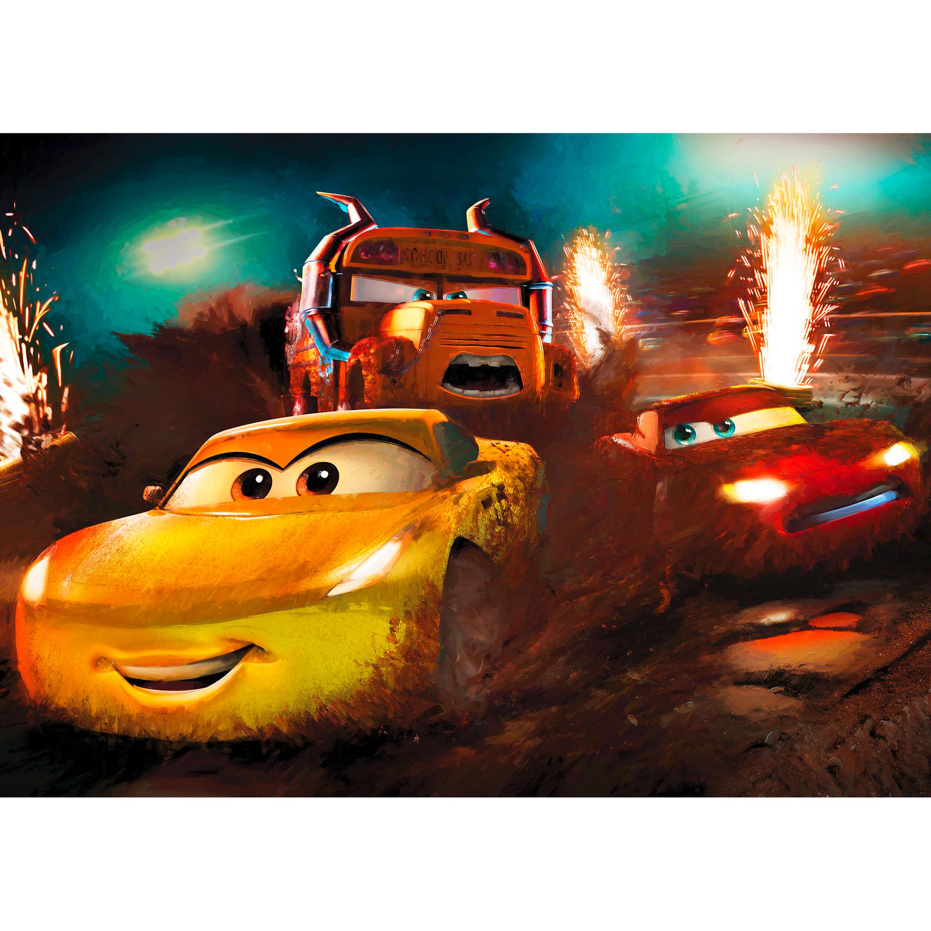 Non-woven tapet - Cars Dirt Track - 350 x 250 cm