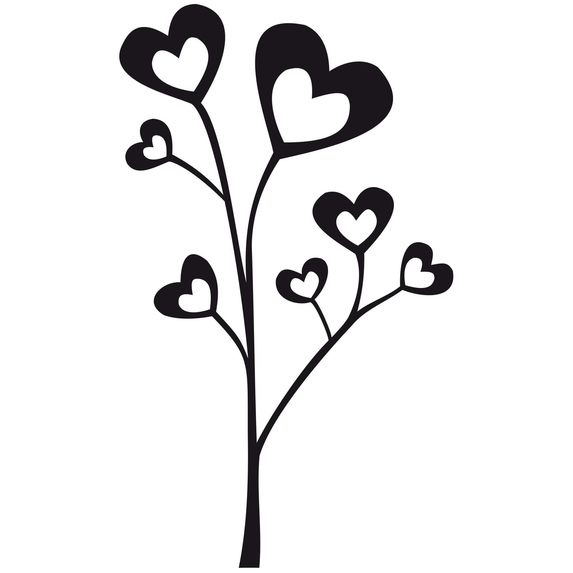 Muursticker Hartenbloemen
