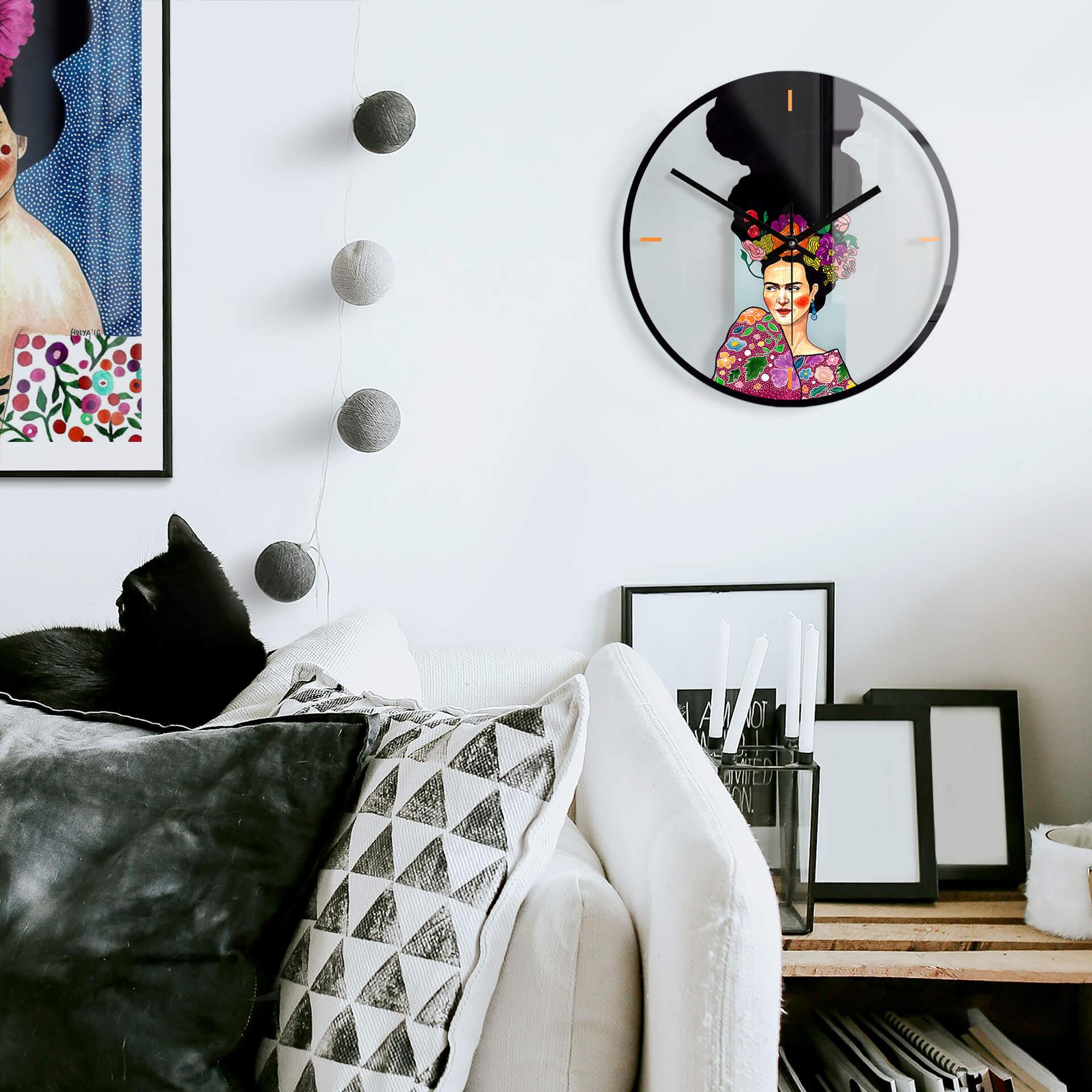 Orologio in vetro Hülya - Frida Ø30 cm