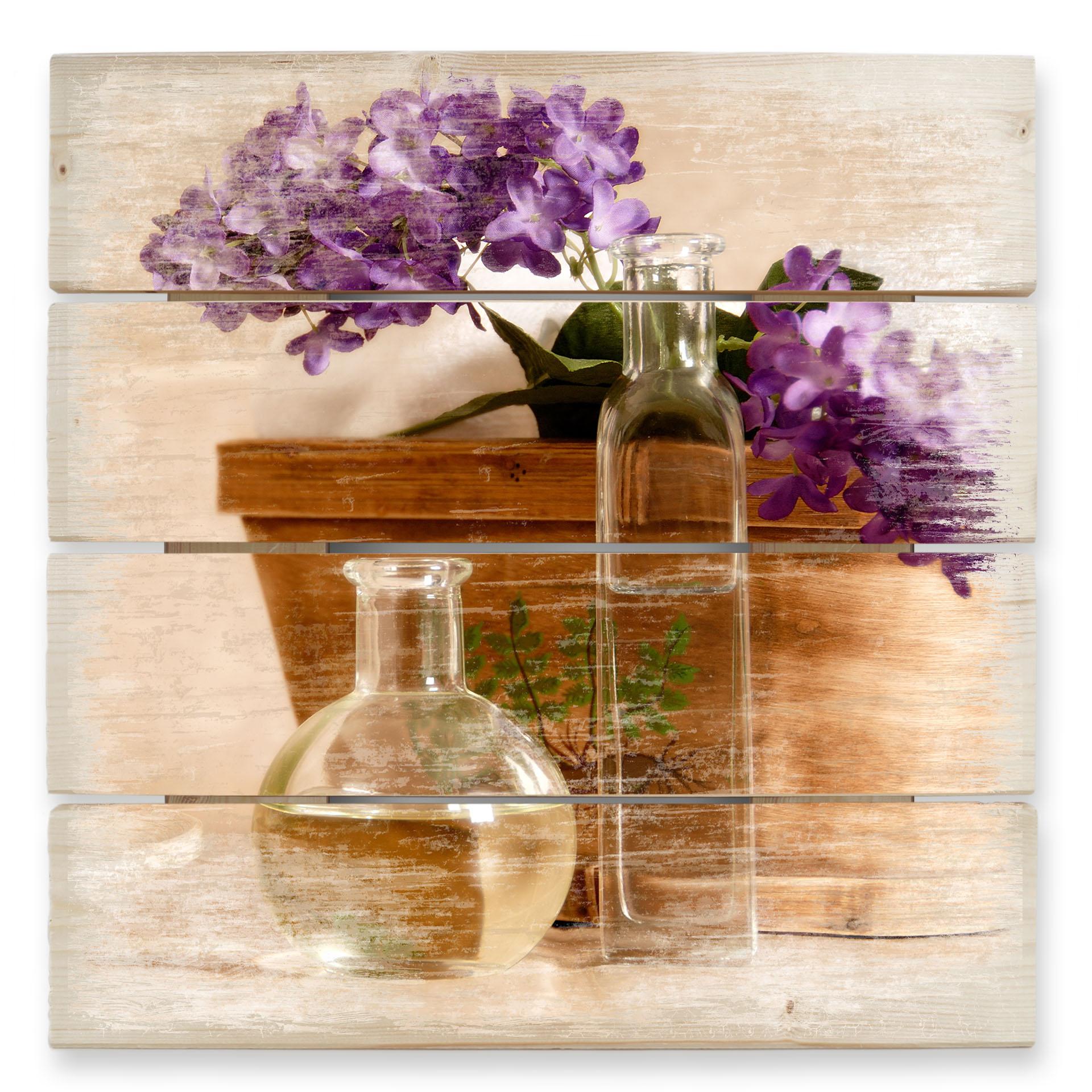 Cuadro de madera ambiente spa - 40x41,5 cm