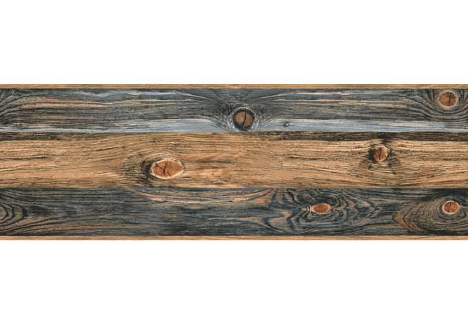 selbstklebende Bordüre Holzoptik Vintage Borte Holz Braun Blau A.S. Création
