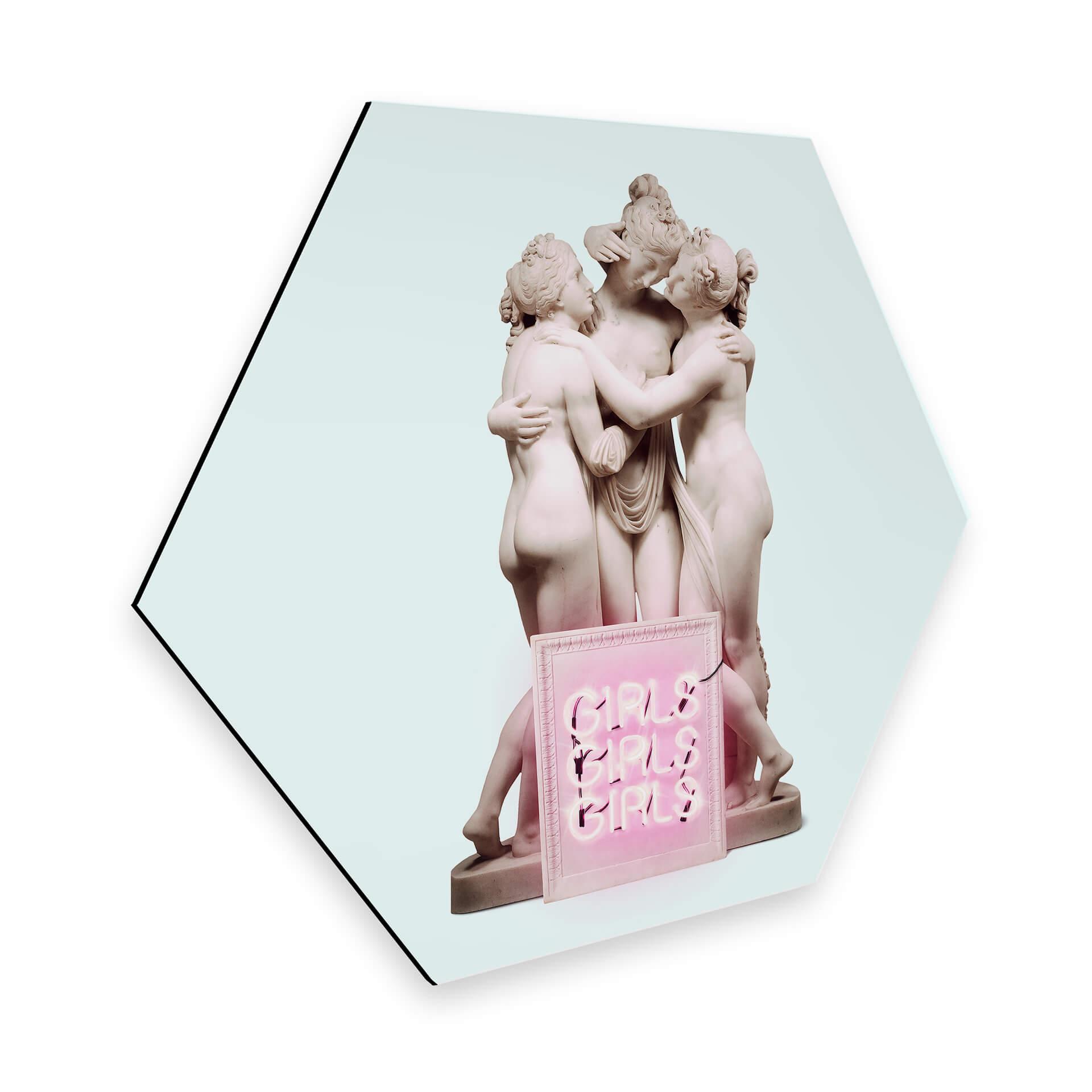 Hexagon Dibond Loose - Girls Girls Girls
