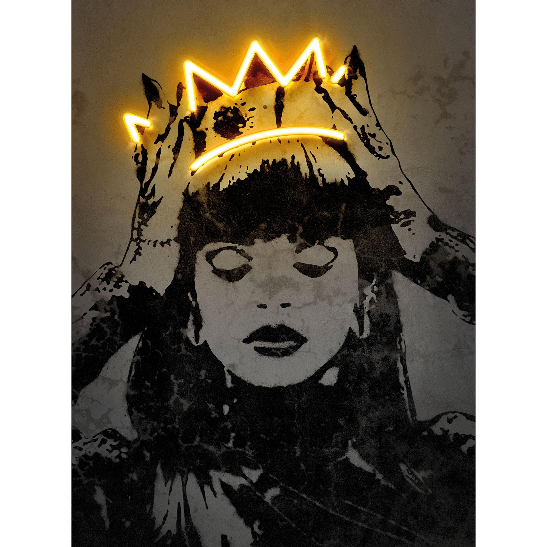Fotobehang Neon Kunst - Rihanna - Mielu