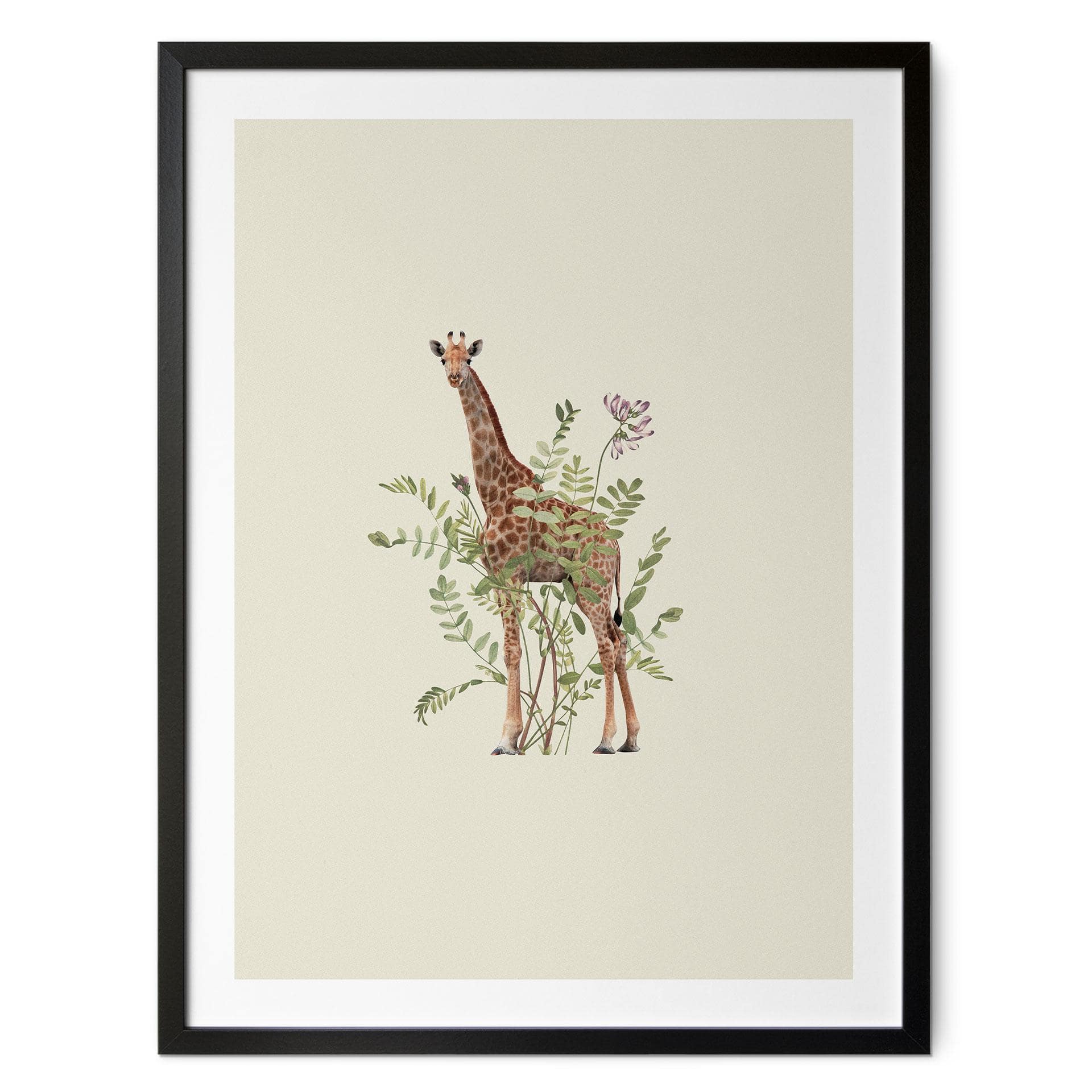 Plakat Blomstret giraf - Frida Floral Studio