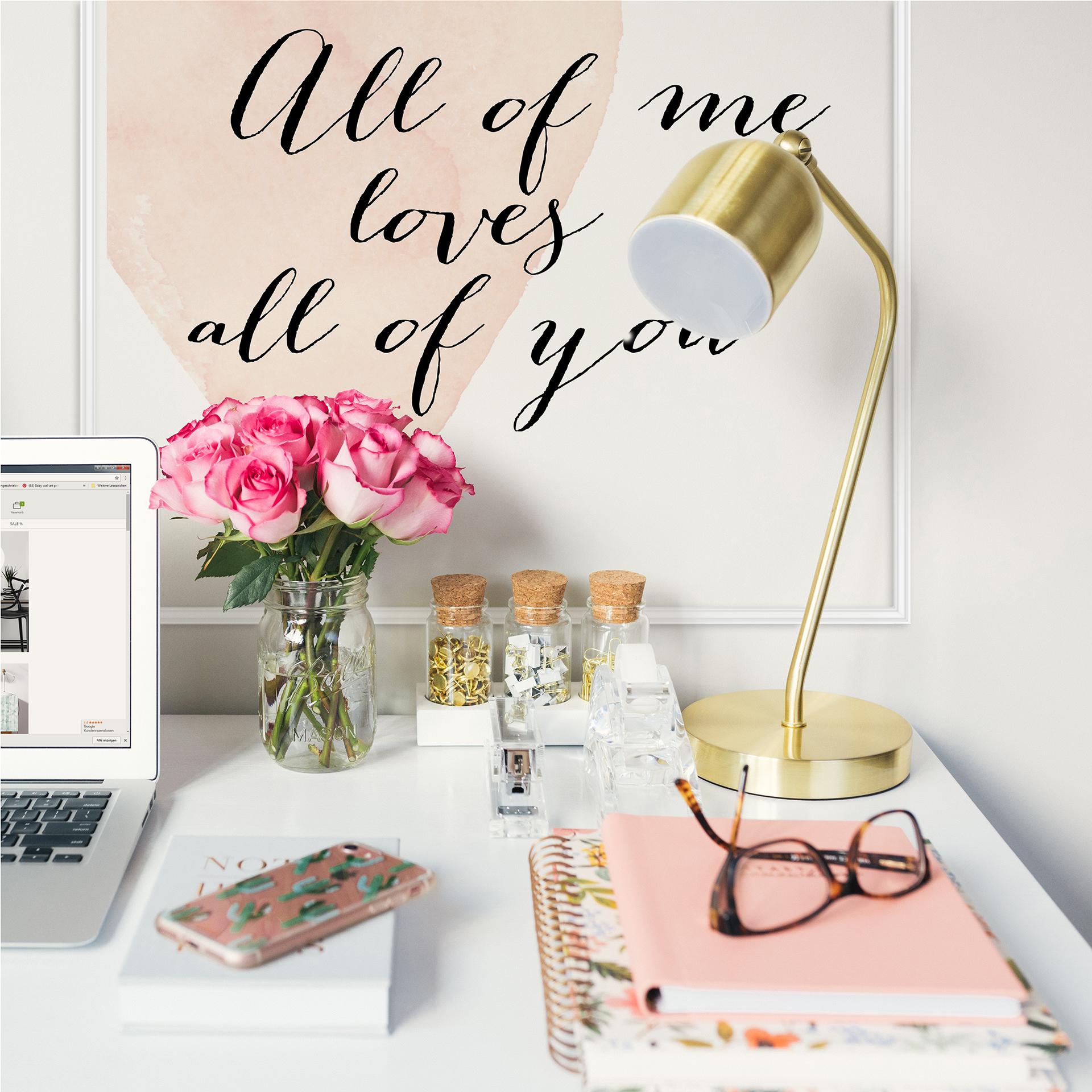 Wallprint Confetti & Cream - All of me loves all of you