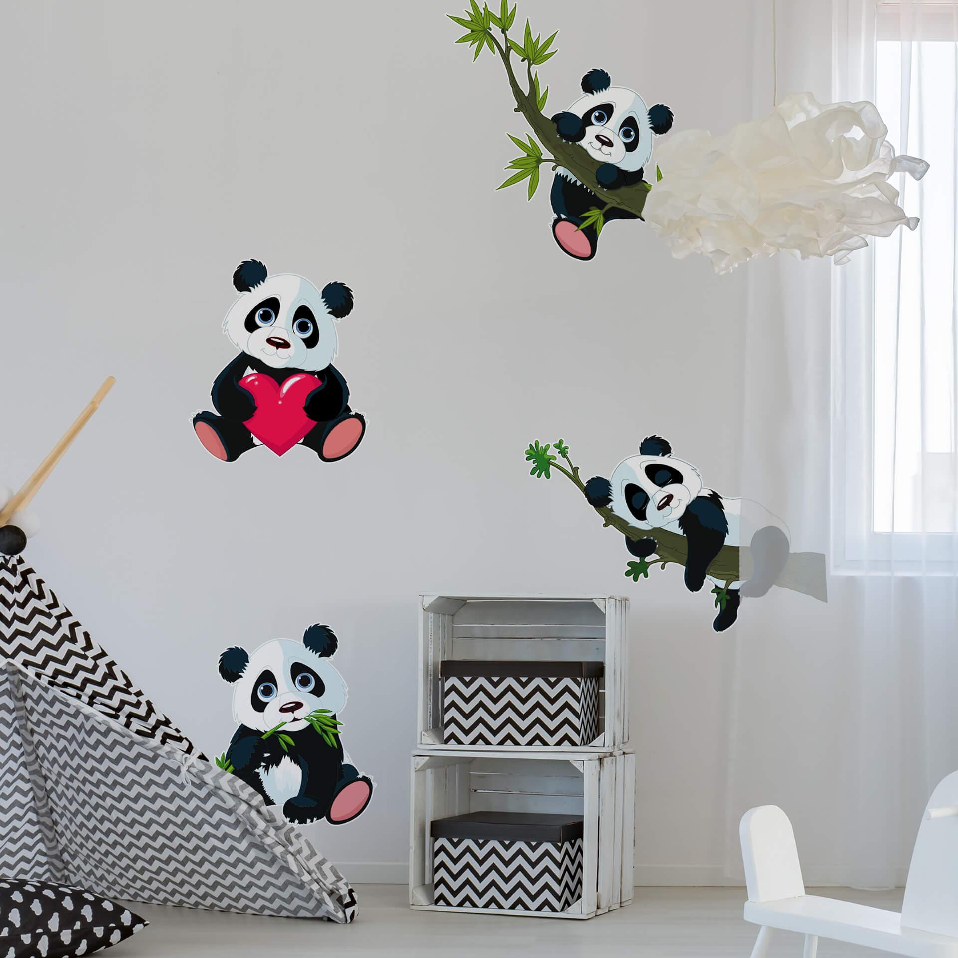Adesivo murale Set XXL - Panda