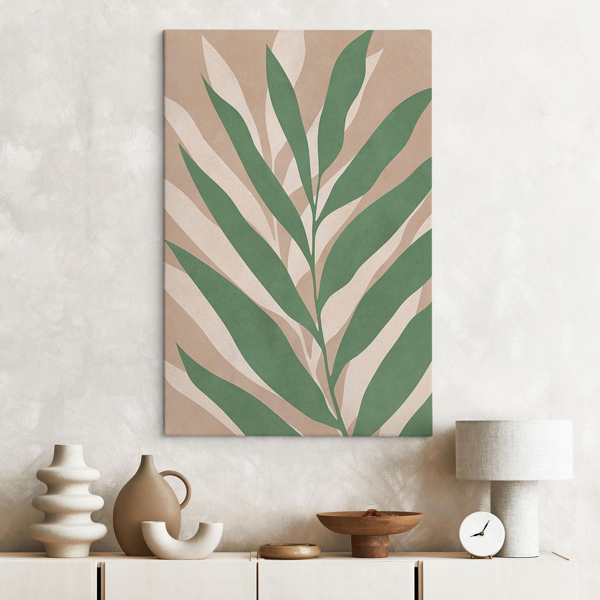 Canvasbillede Tropiske grene i et blødt farvespil - Costa