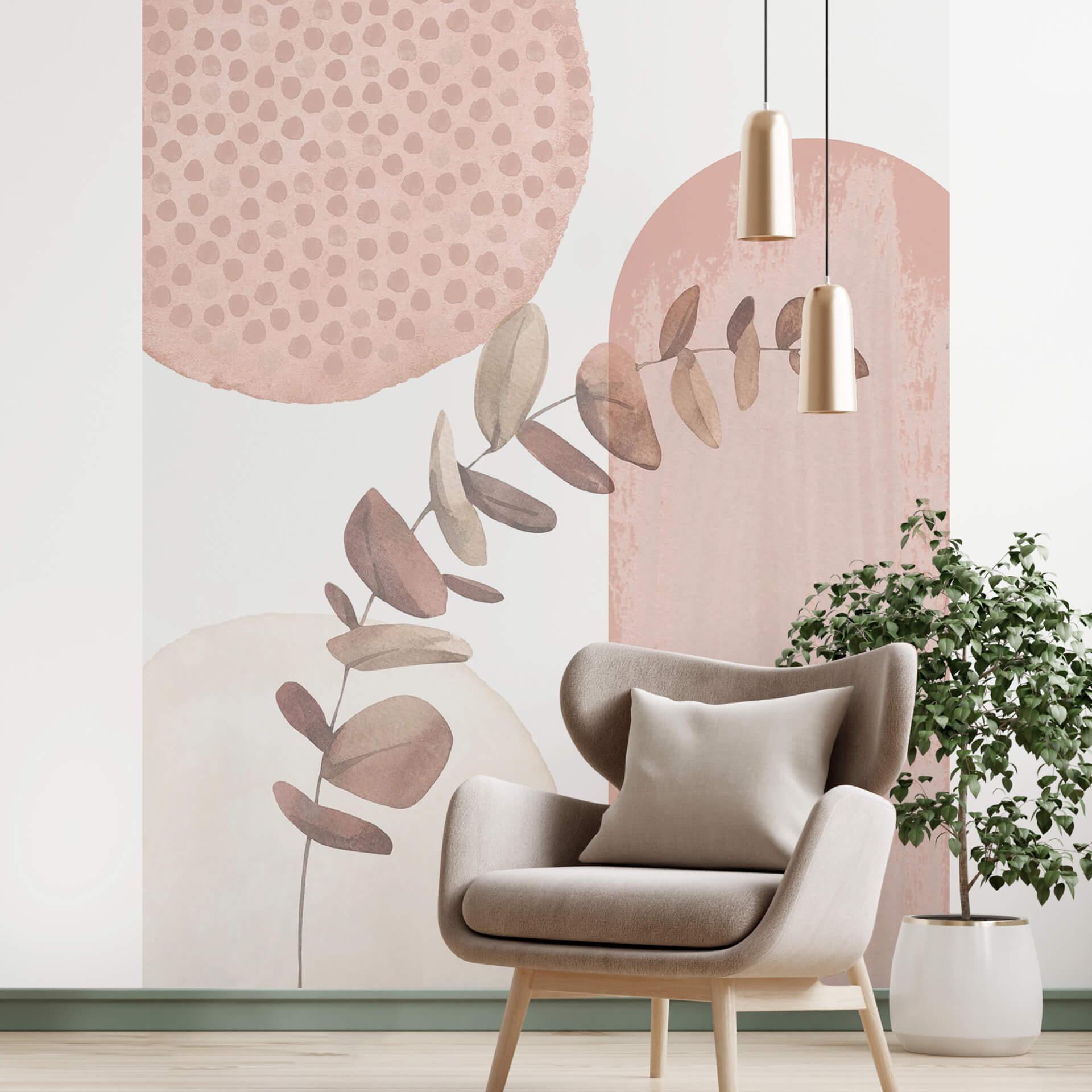 Fototapet Moss - Boho Pink