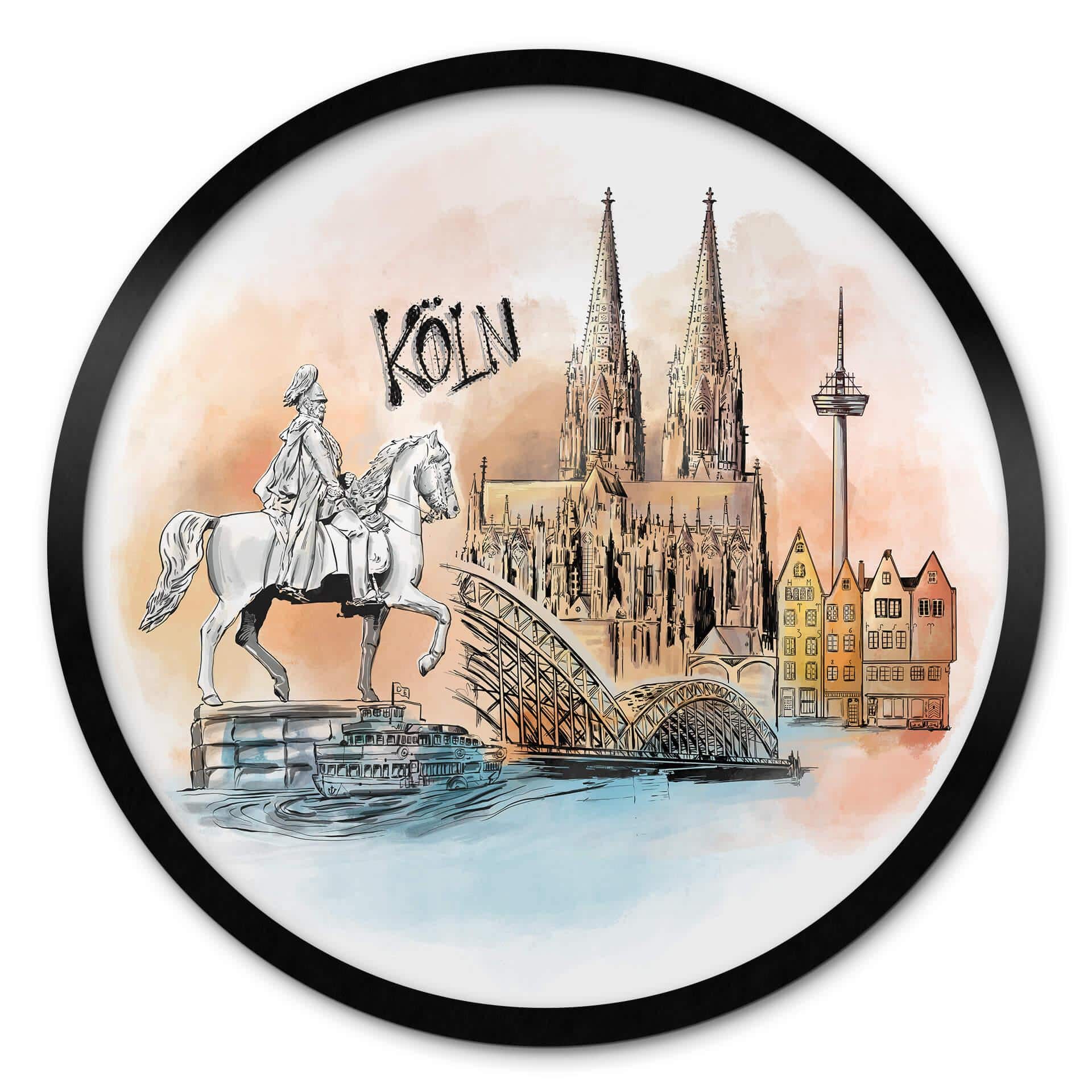 Poster Love your City - Köln - Rund