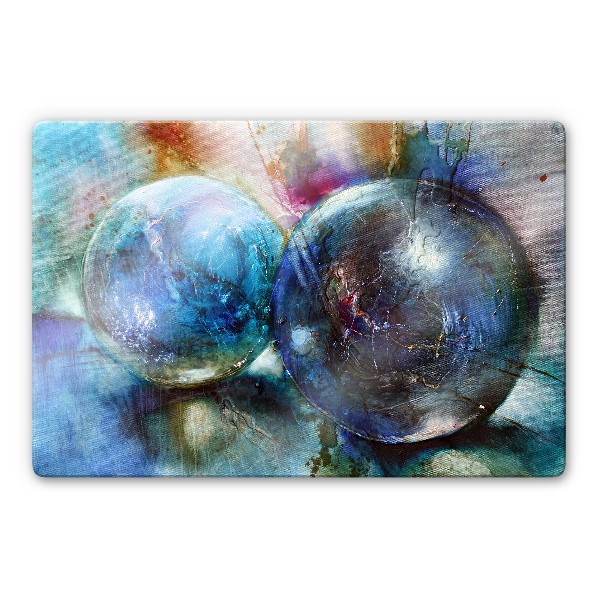 Glasschilderij Schmucker - Blauwe Modder
