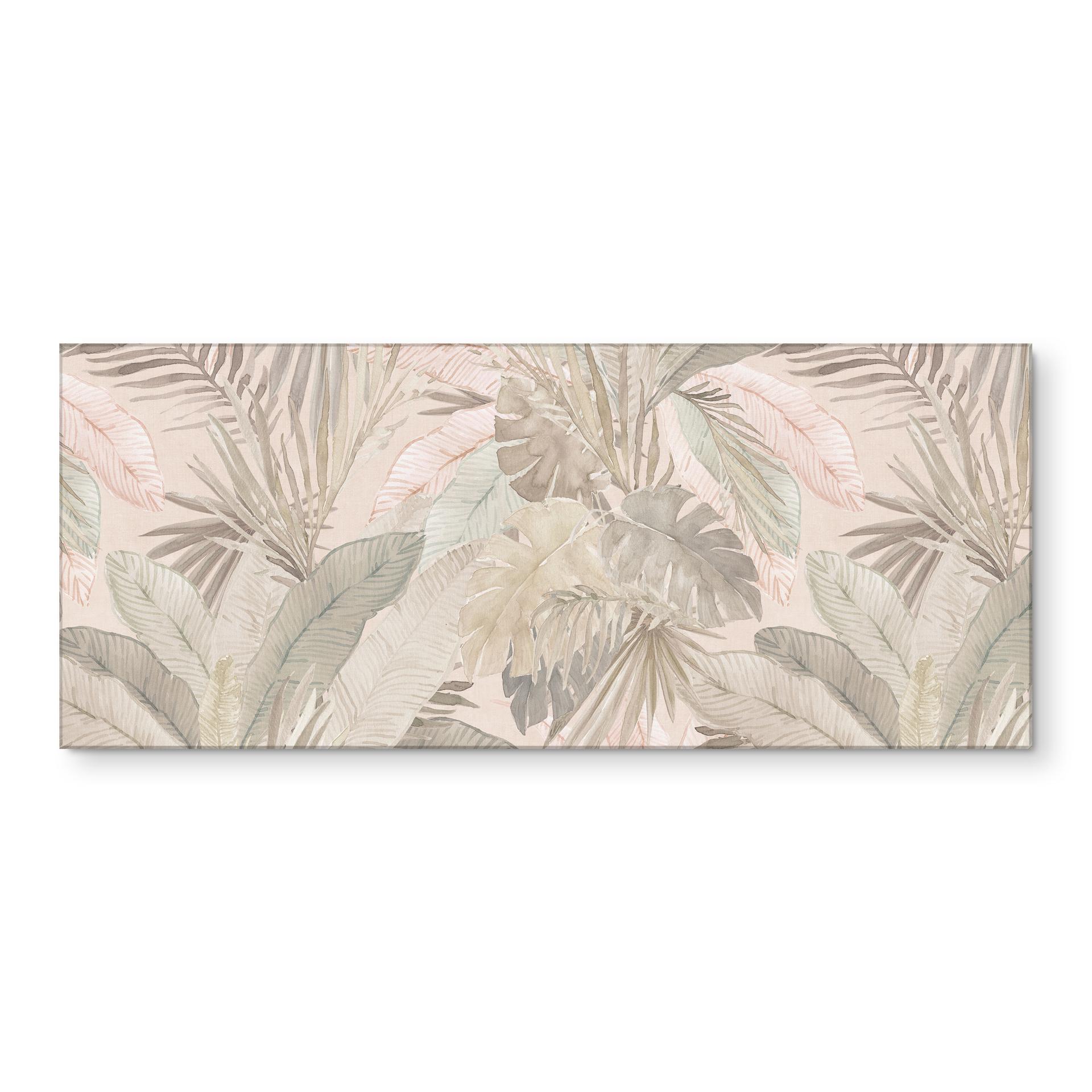 Keukenachterwand tropische bladeren in pastel jungle - Bloomery Decor